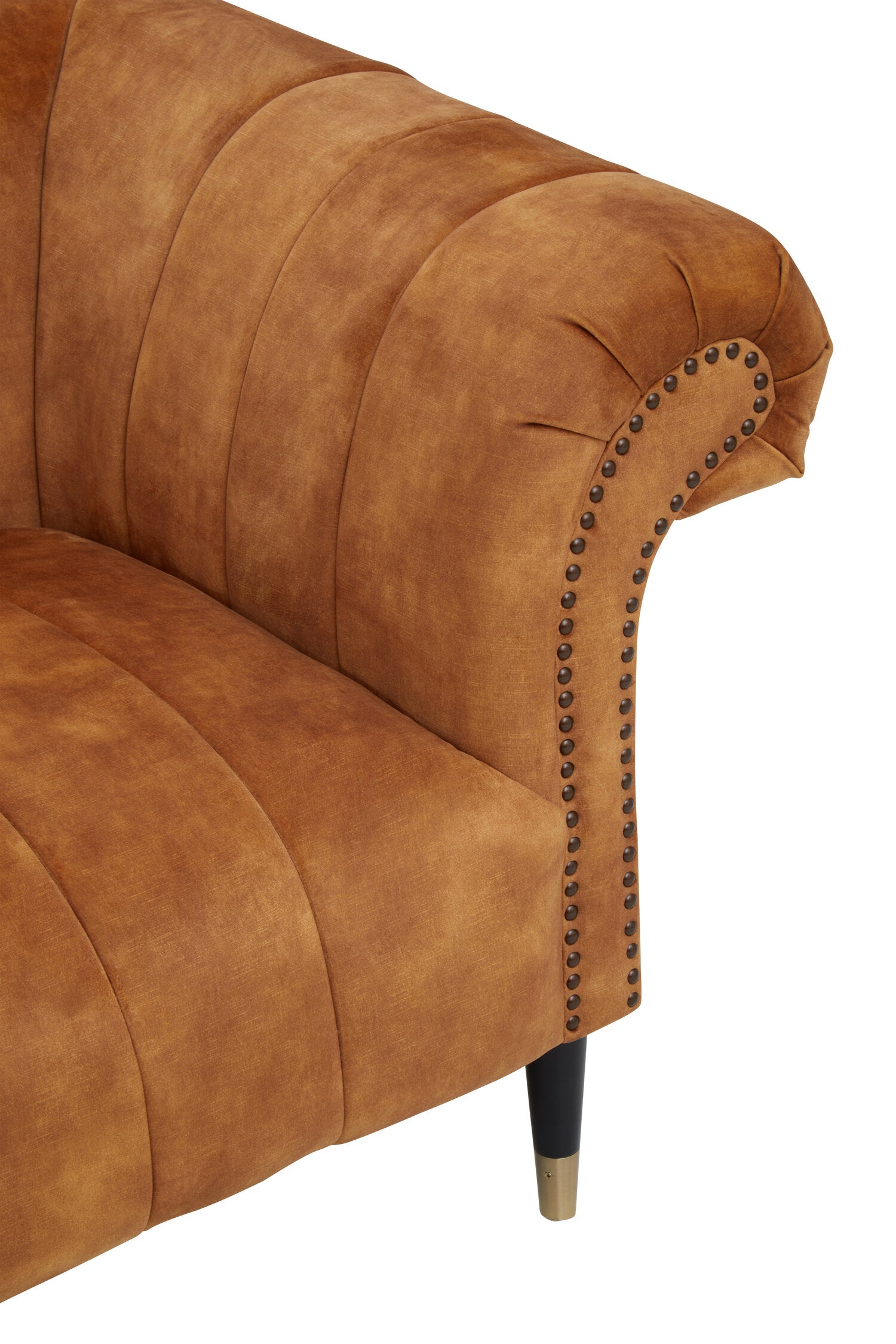 Siena Two Seat Gold Velvet Sofa