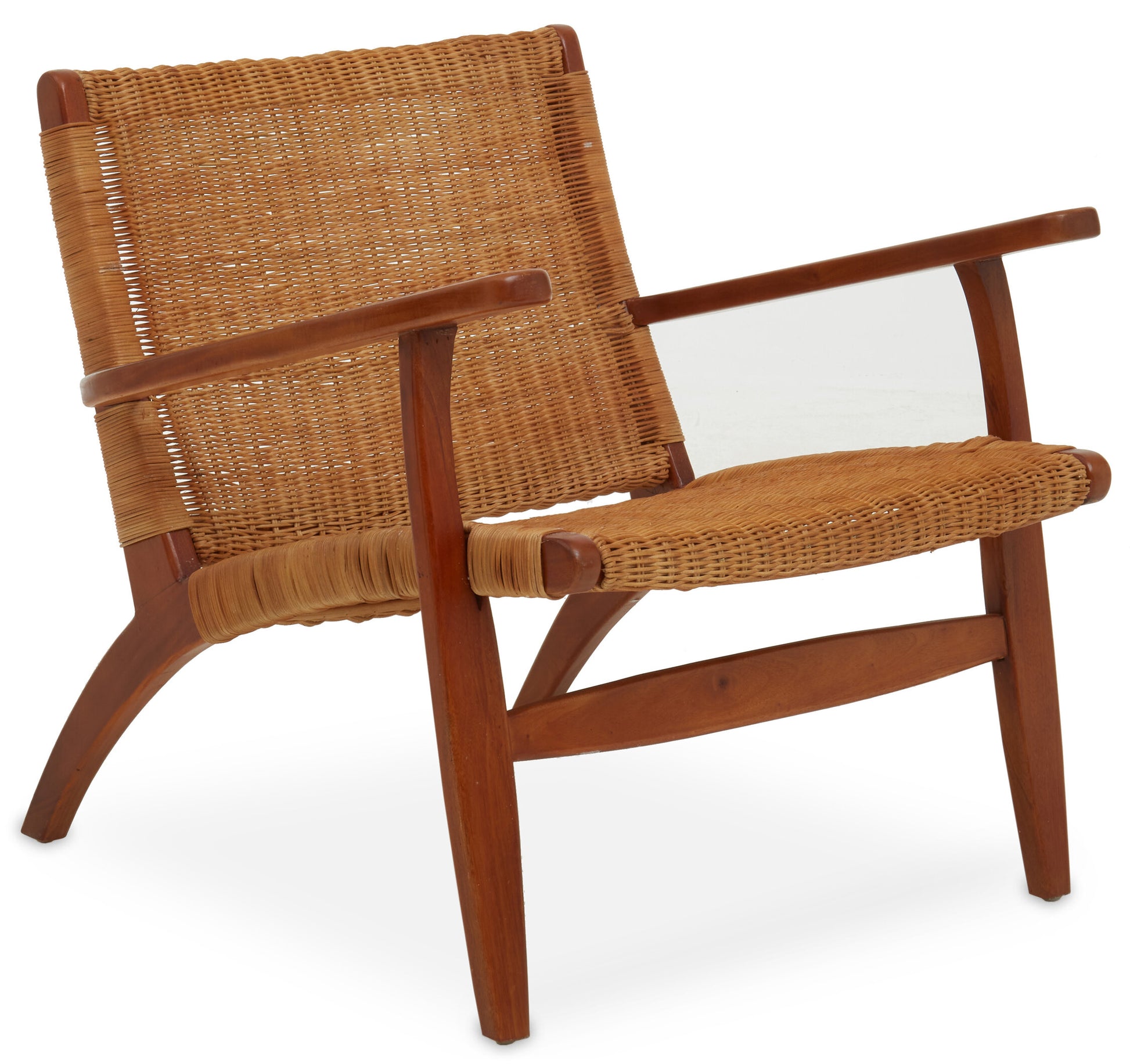 Java Woven Chair In Brown Natural Rattan