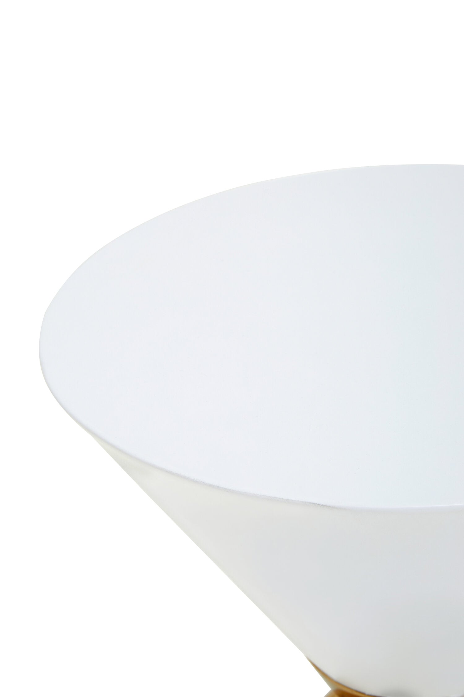 Jaipur White And Gold Finish Side Table
