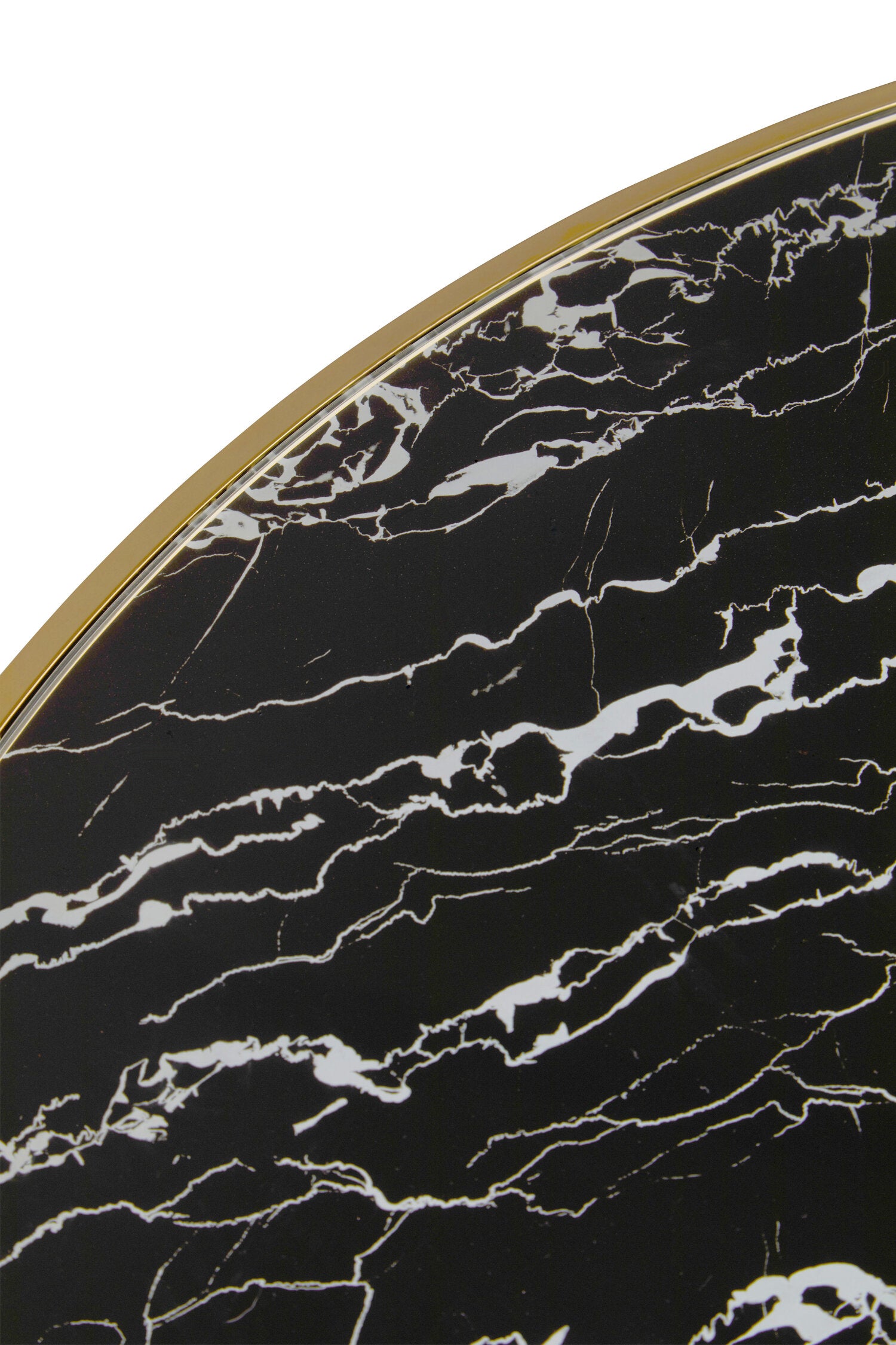 Oria Black Marble Effect Gold Base Coffee Table