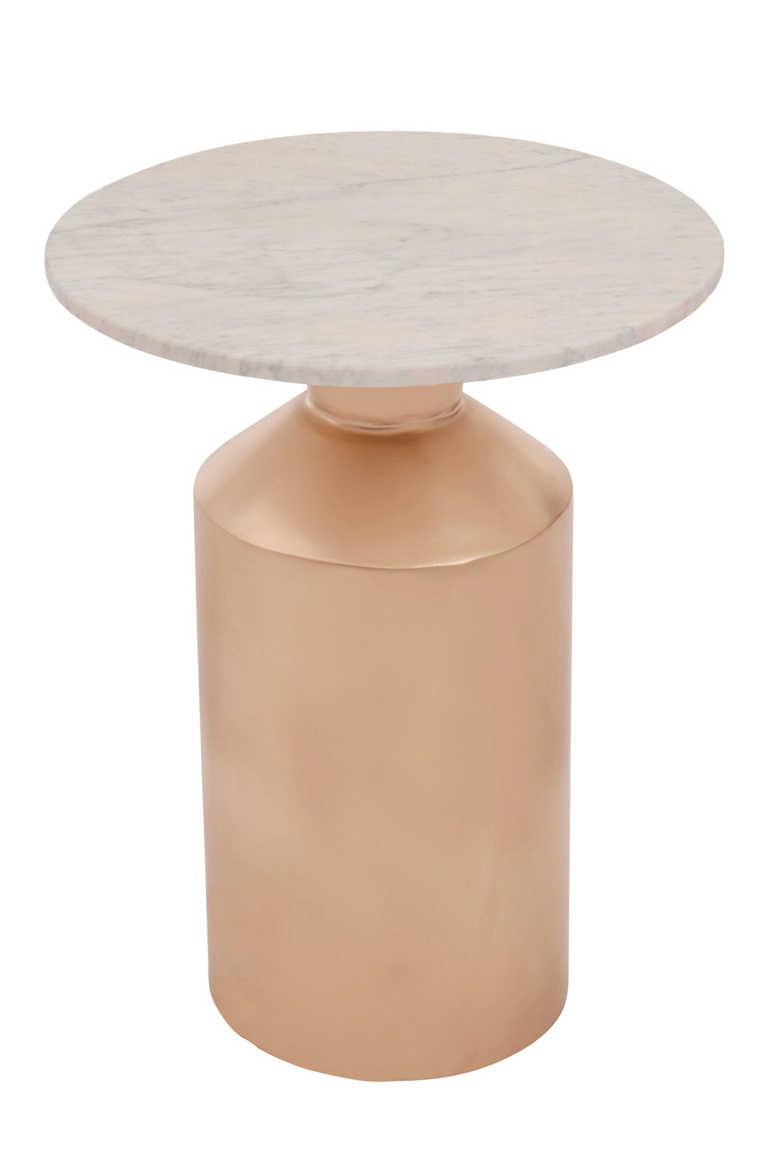 Amira Marble Top Gold Base Side Table.