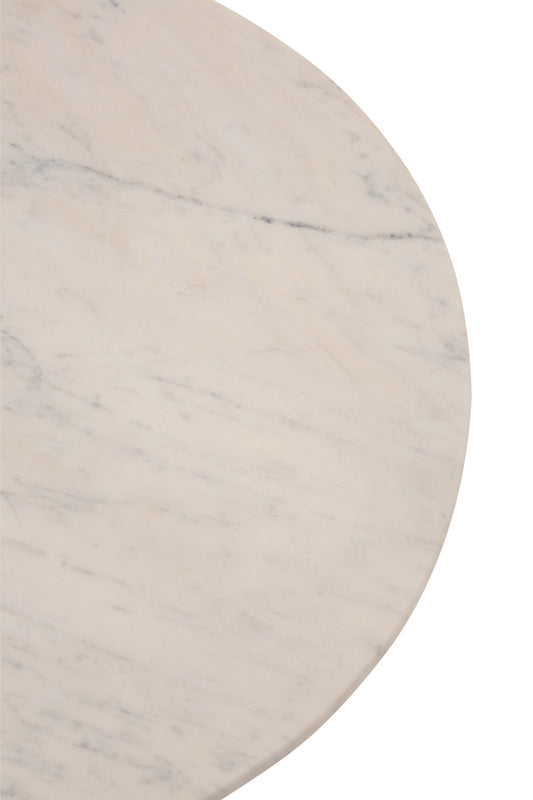 Amira Marble Top Gold Base Side Table.