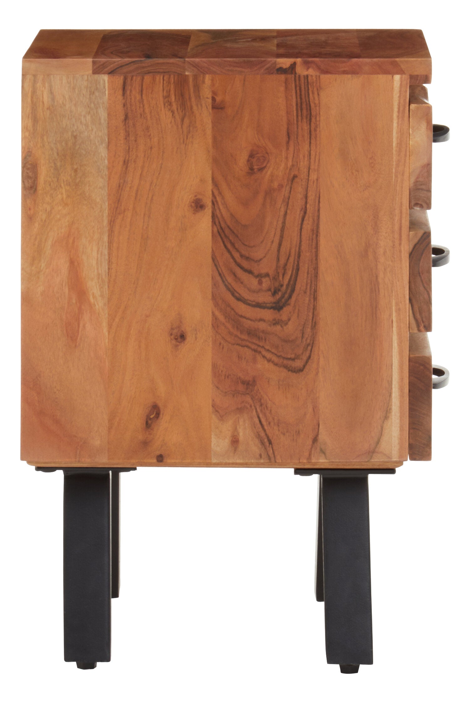 Nashik Three Drawer Acacia Side Table