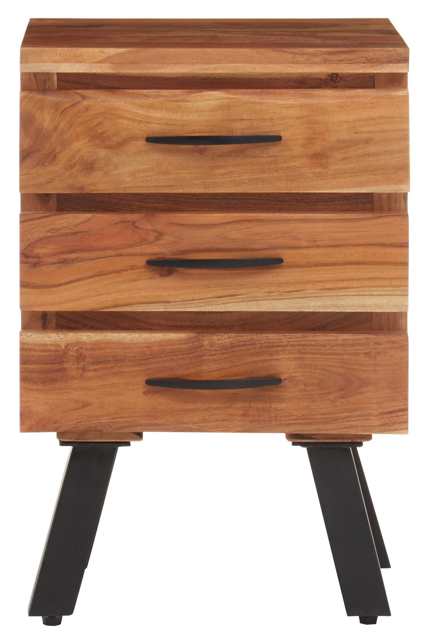 Nashik Three Drawer Acacia Side Table