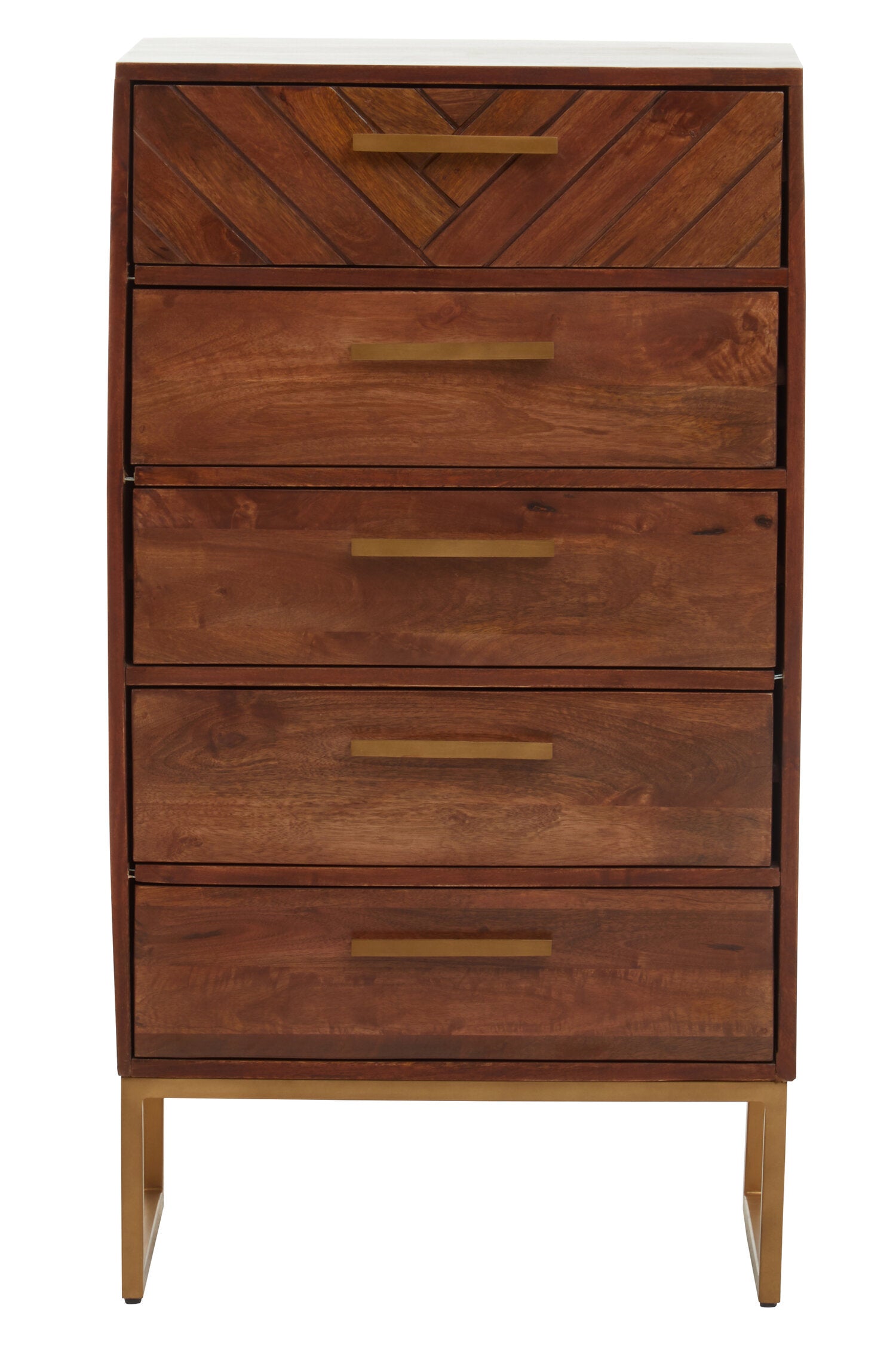 Gaya Mango Wood Chest of 5 Drawers