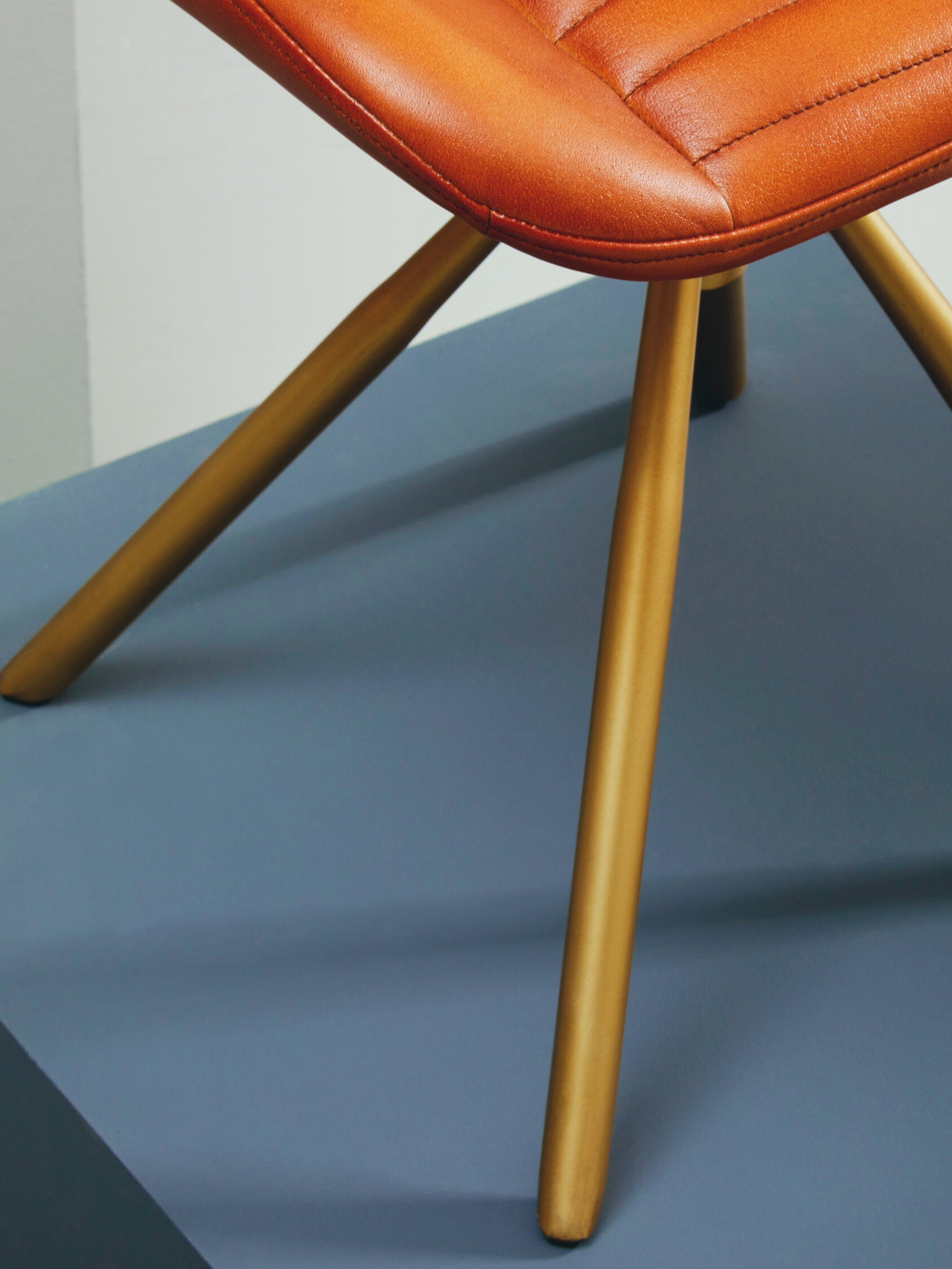Buffalo Tan Leather Footstool
