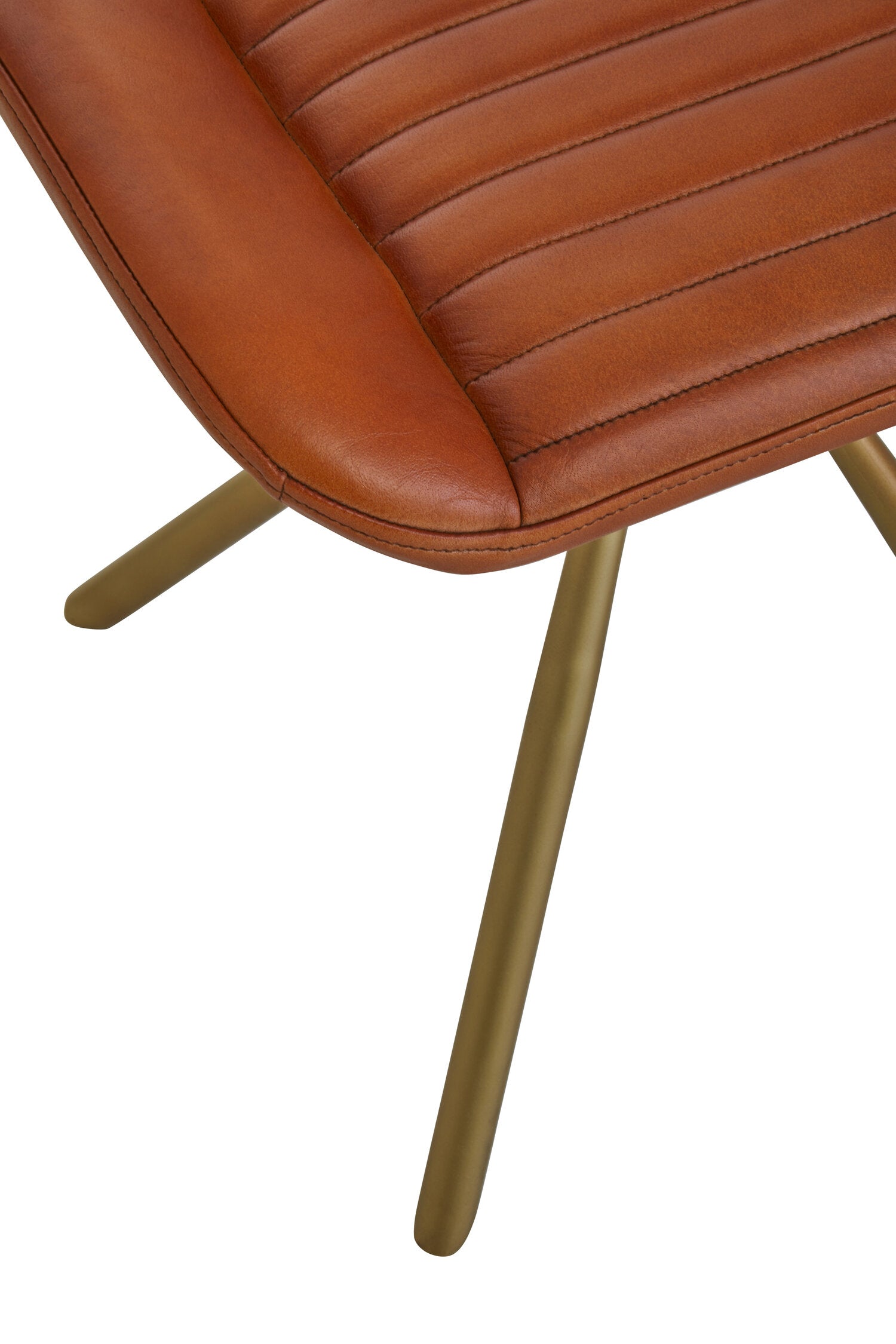 Buffalo Tan Leather Footstool