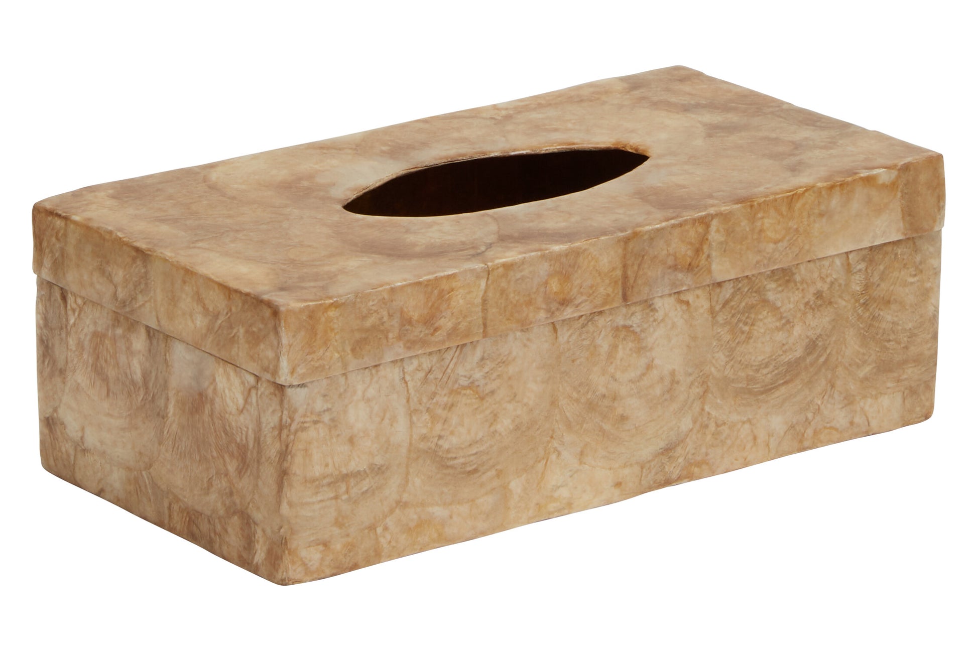 Palu Beige Seashell Tissue Box