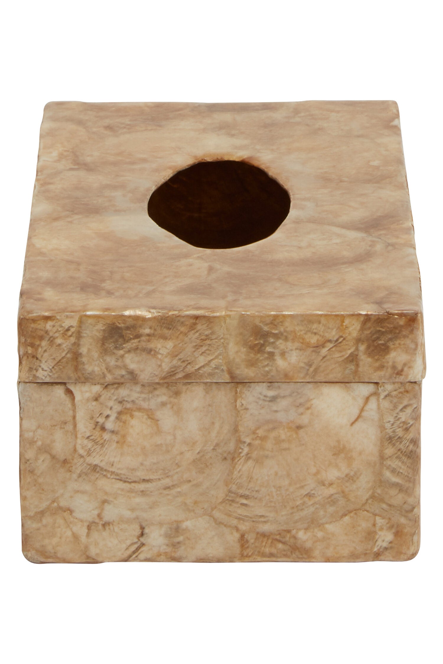 Palu Beige Seashell Tissue Box