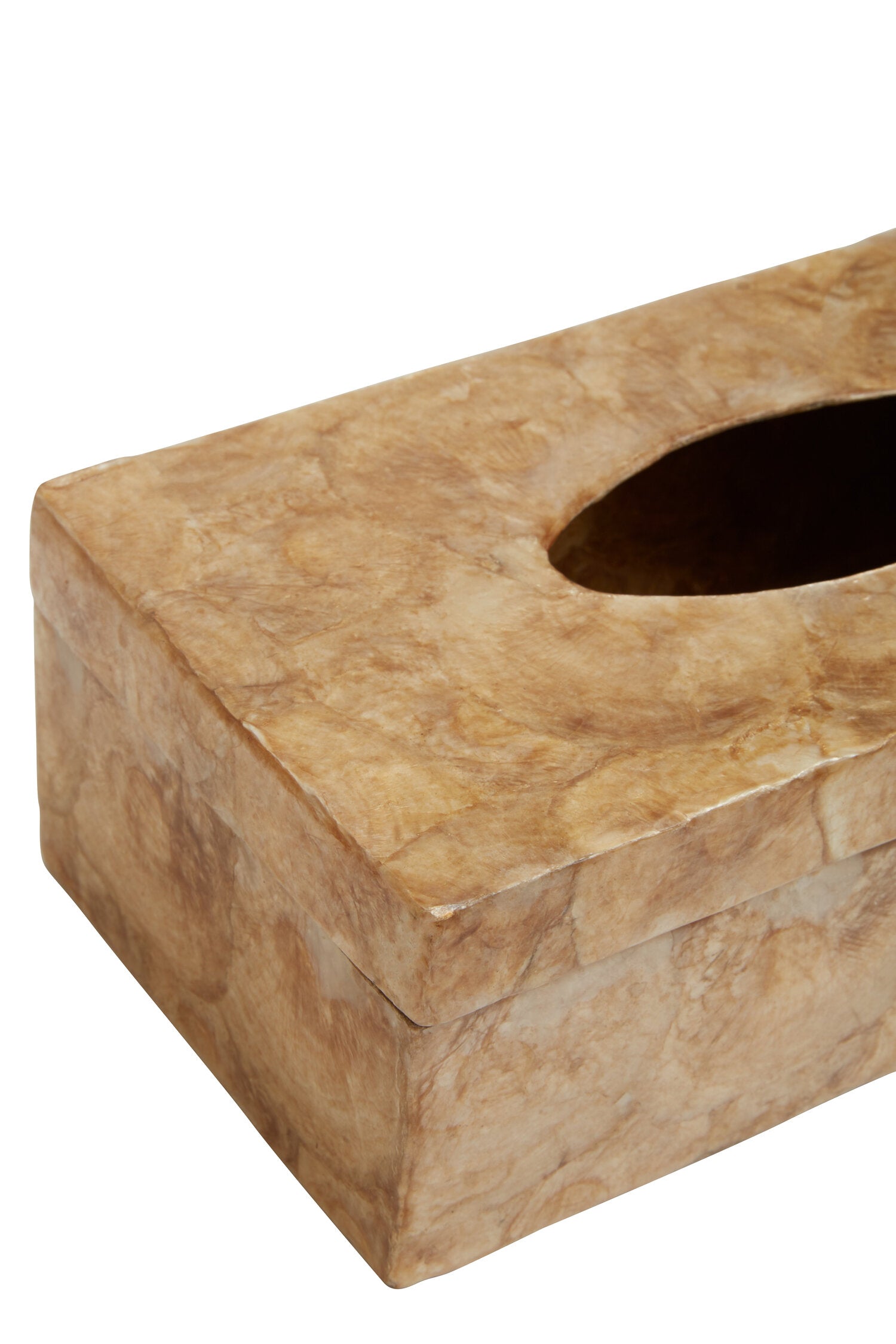 Palu Beige Seashell Tissue Box