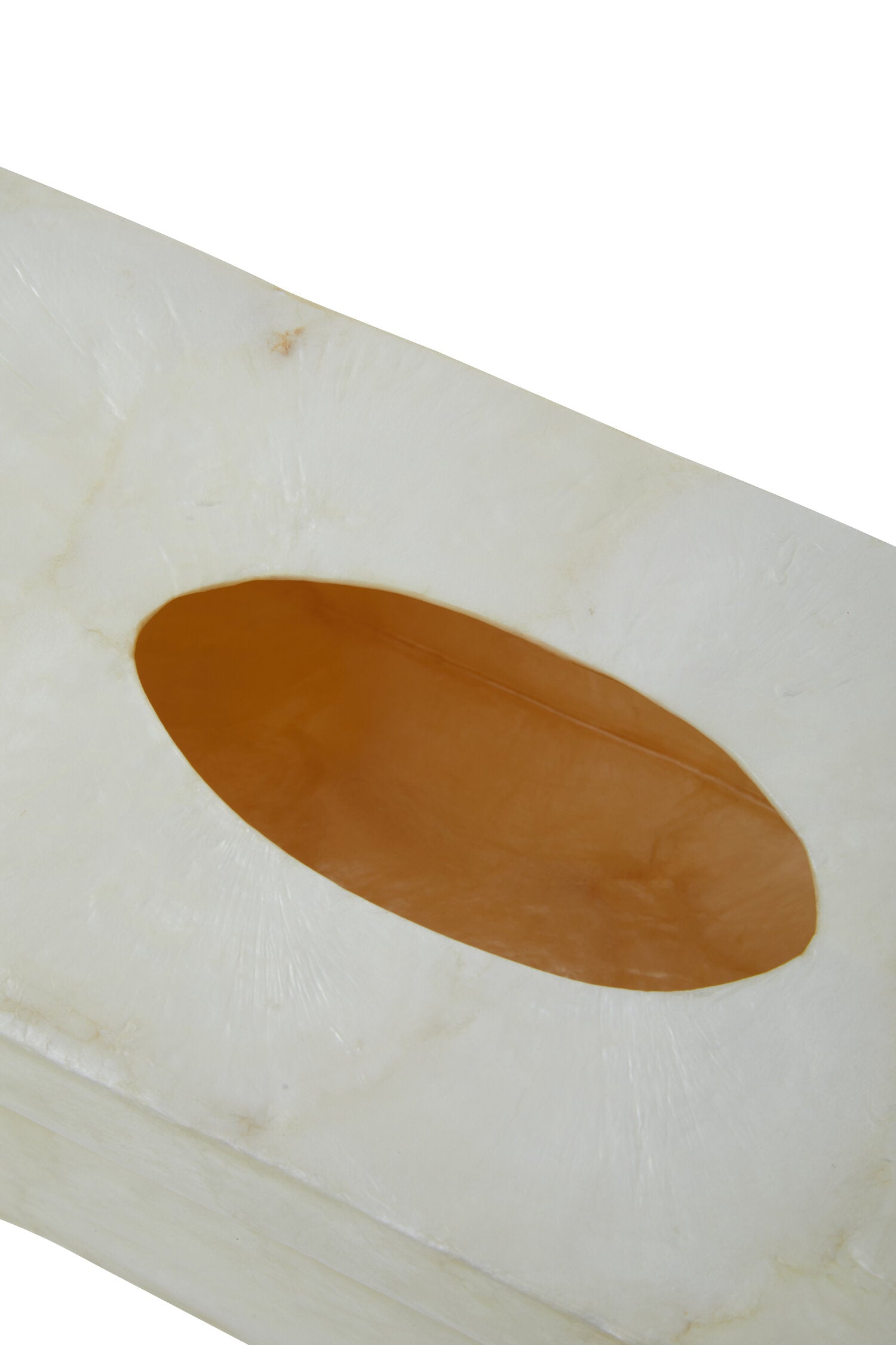 Palu White Sea Shell Tissue Box