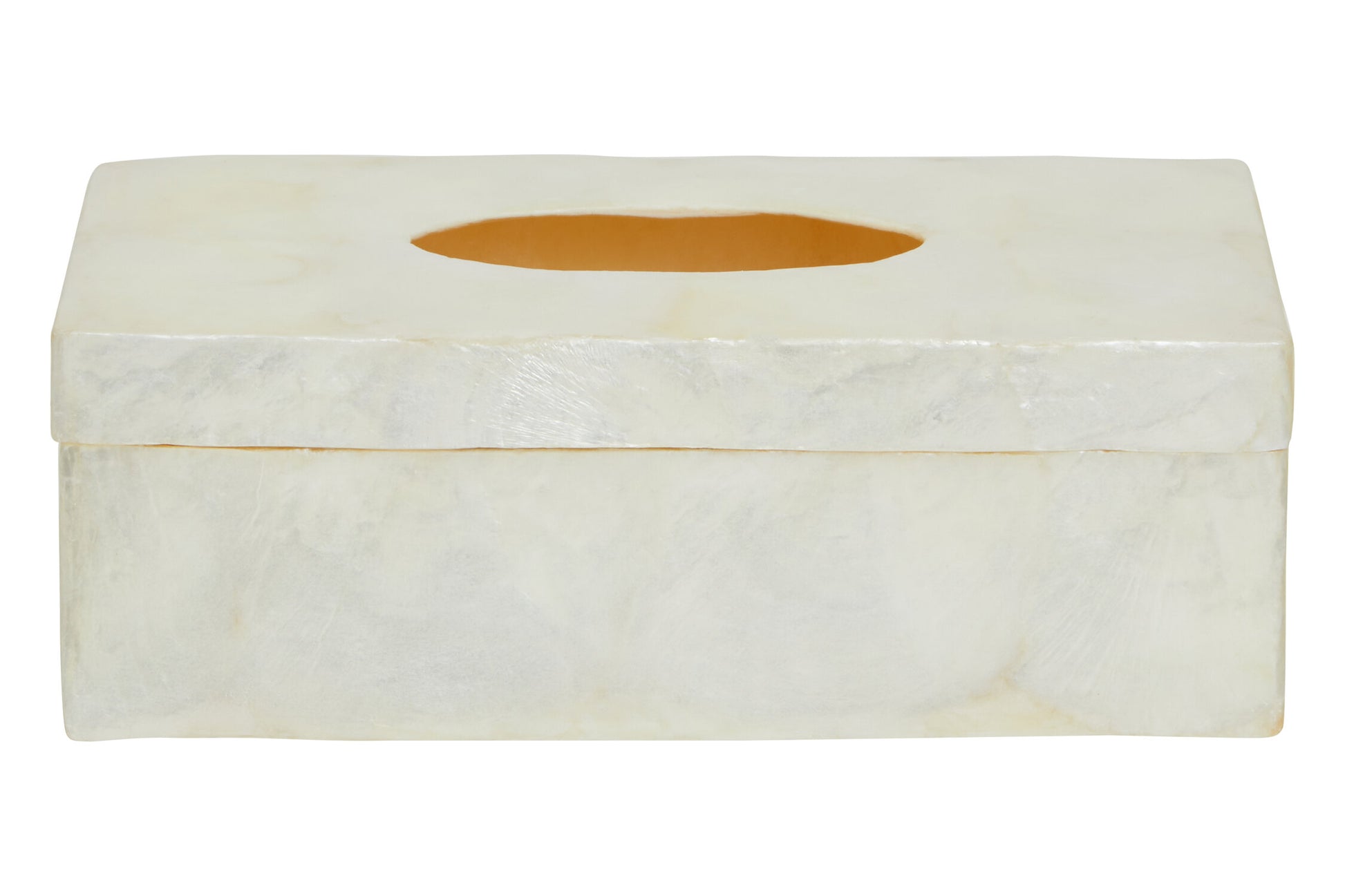 Palu White Sea Shell Tissue Box