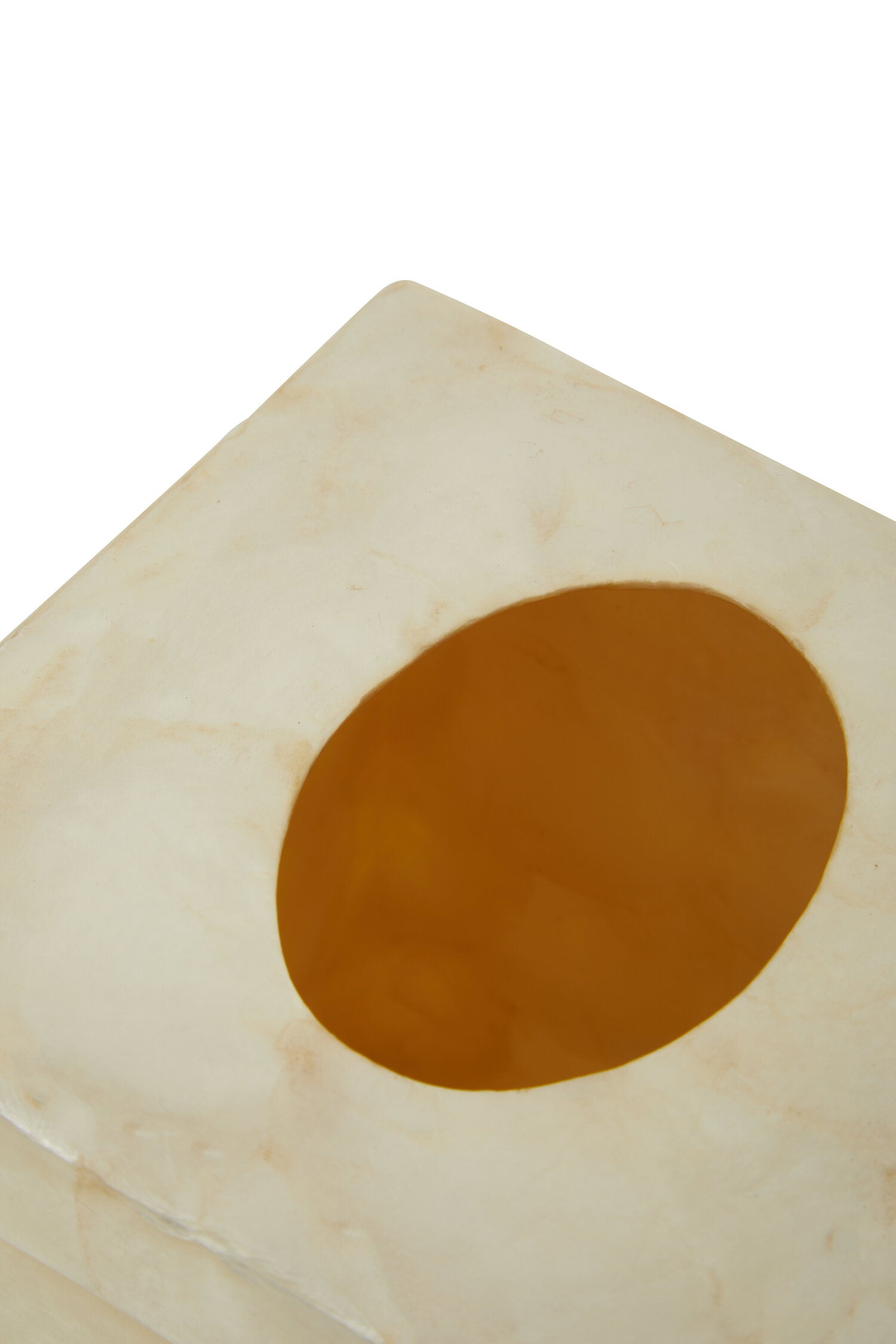 Palu White Shell Square Tissue Box