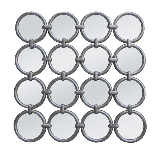 118 X 118CM SILVER FRAME MIRROR