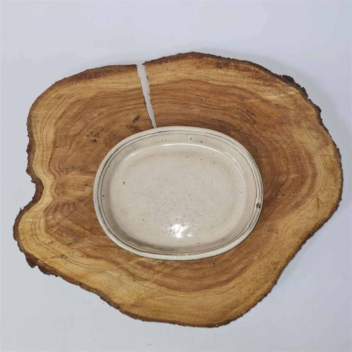 26cm Glazed Drip Tray | Oval | White | Luxury Home Accessories | Heulog Glow