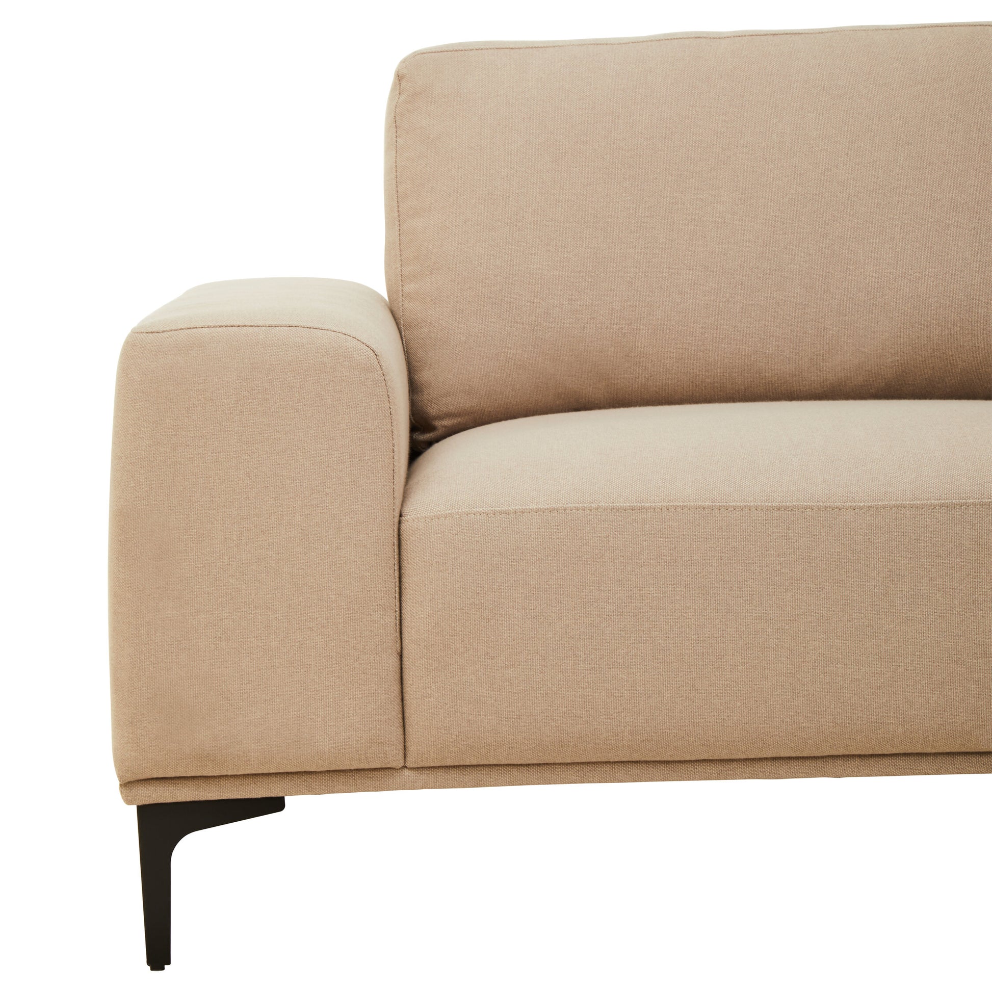 Toulon 3 Seat Natural Fabric Right Chaise Sofa