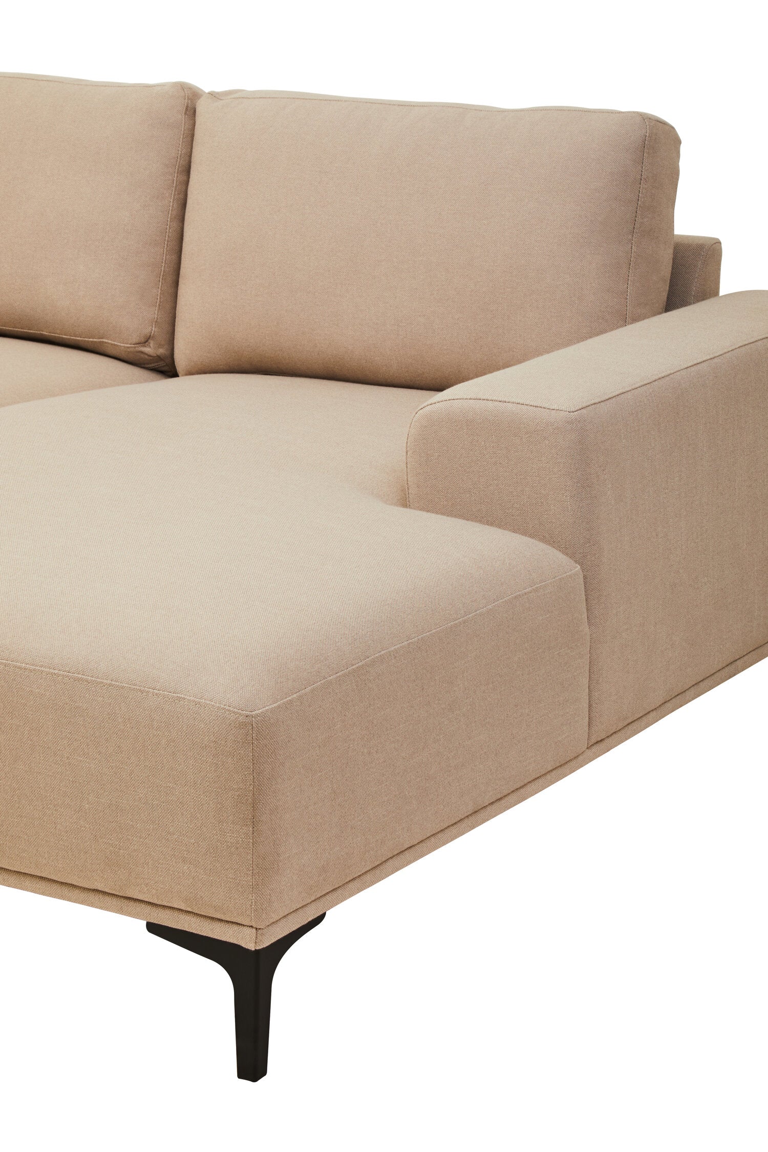 Toulon 3 Seat Natural Fabric Right Chaise Sofa