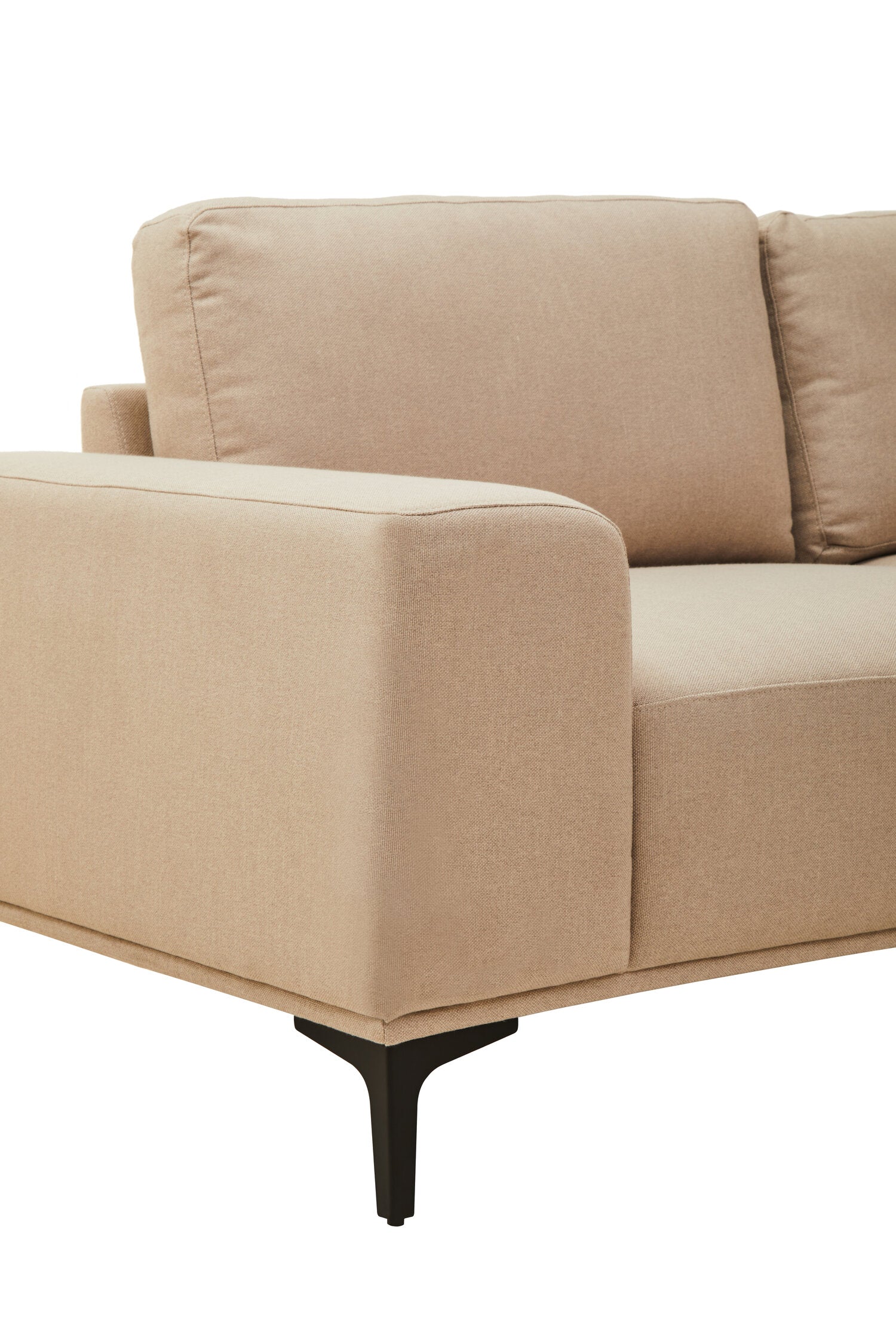 Toulon 3 Seat Natural Fabric Right Chaise Sofa
