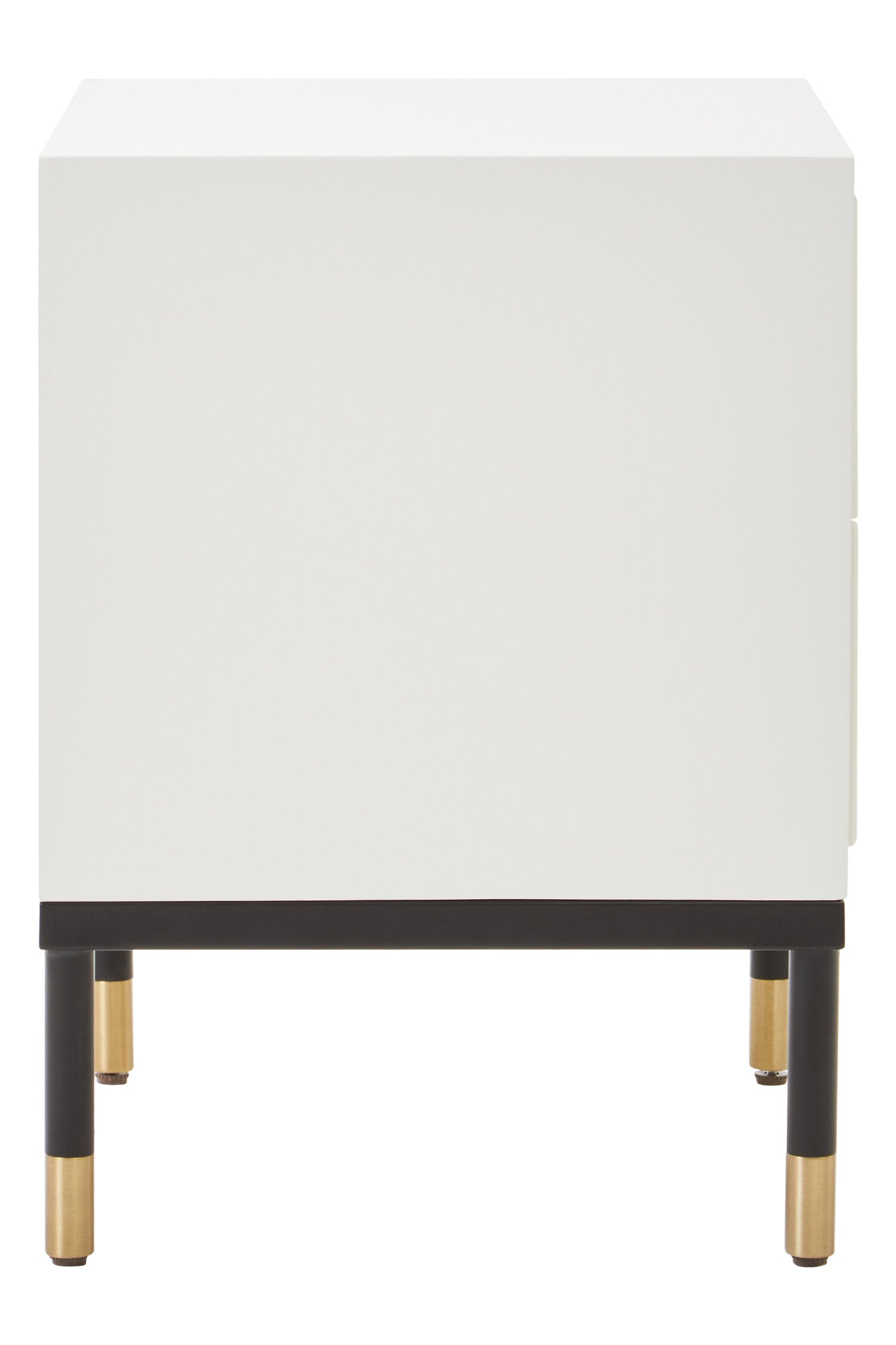 Danta Two Drawer Side Table in Off White
