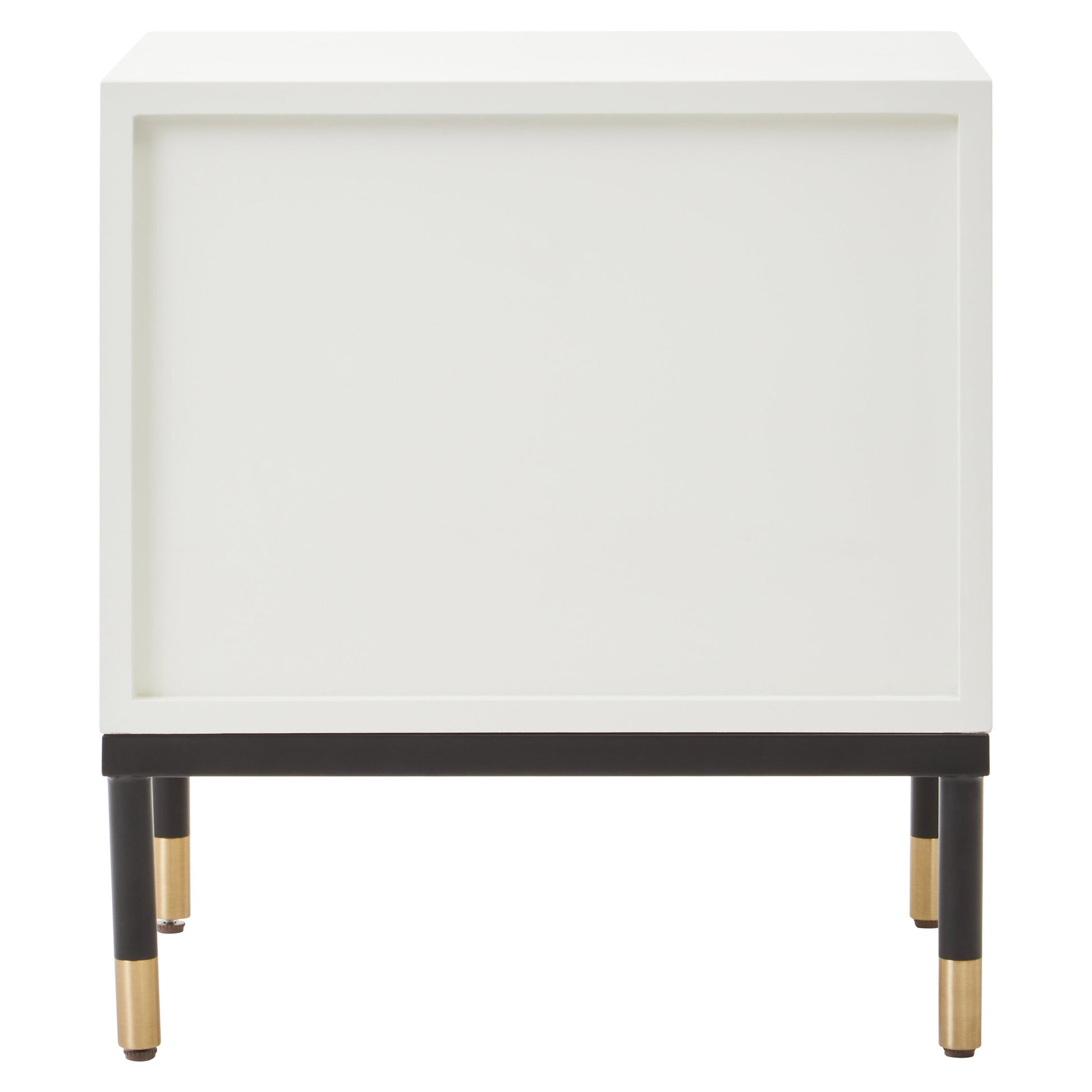 Danta Two Drawer Side Table in Off White
