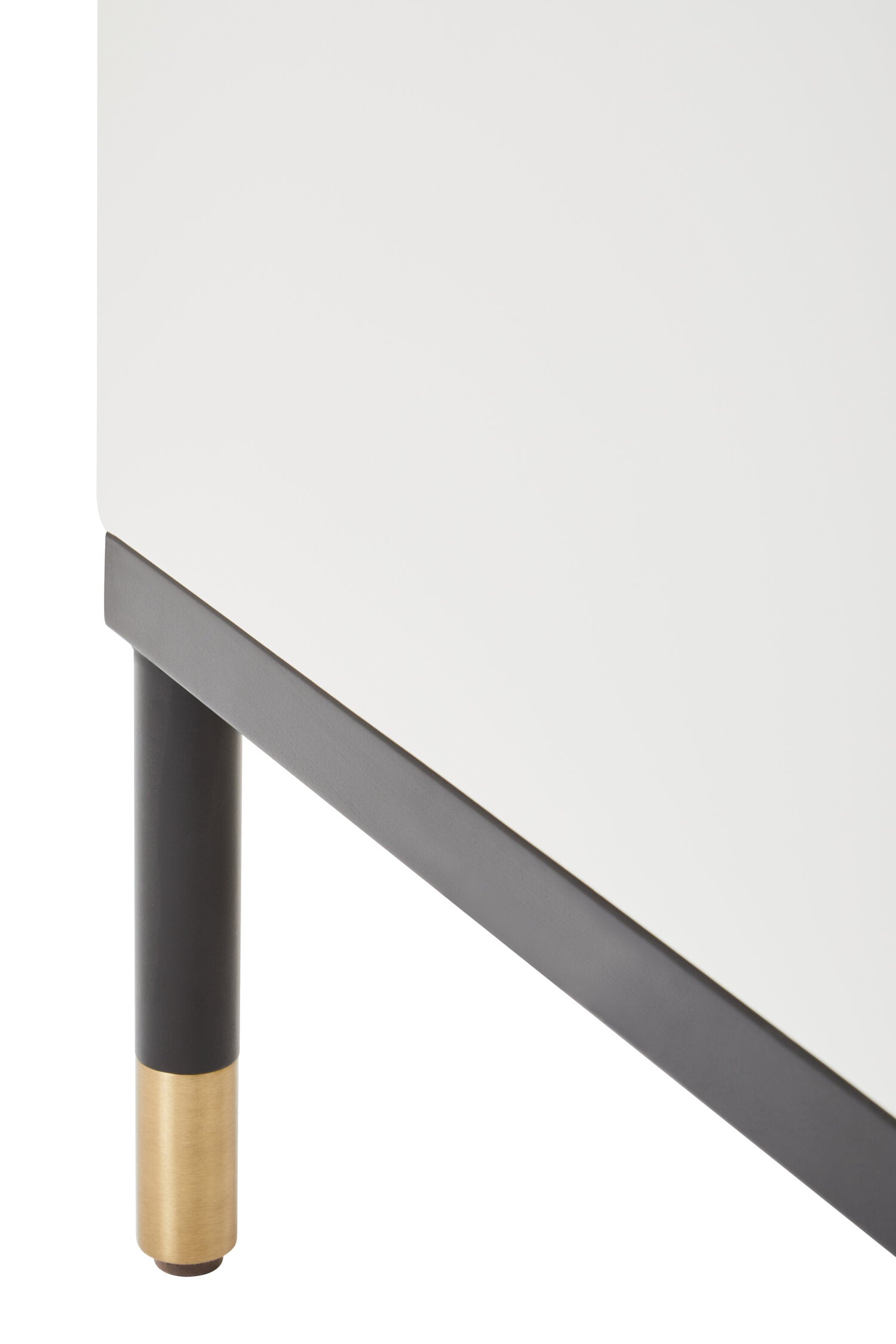 Danta Two Drawer Side Table in Off White