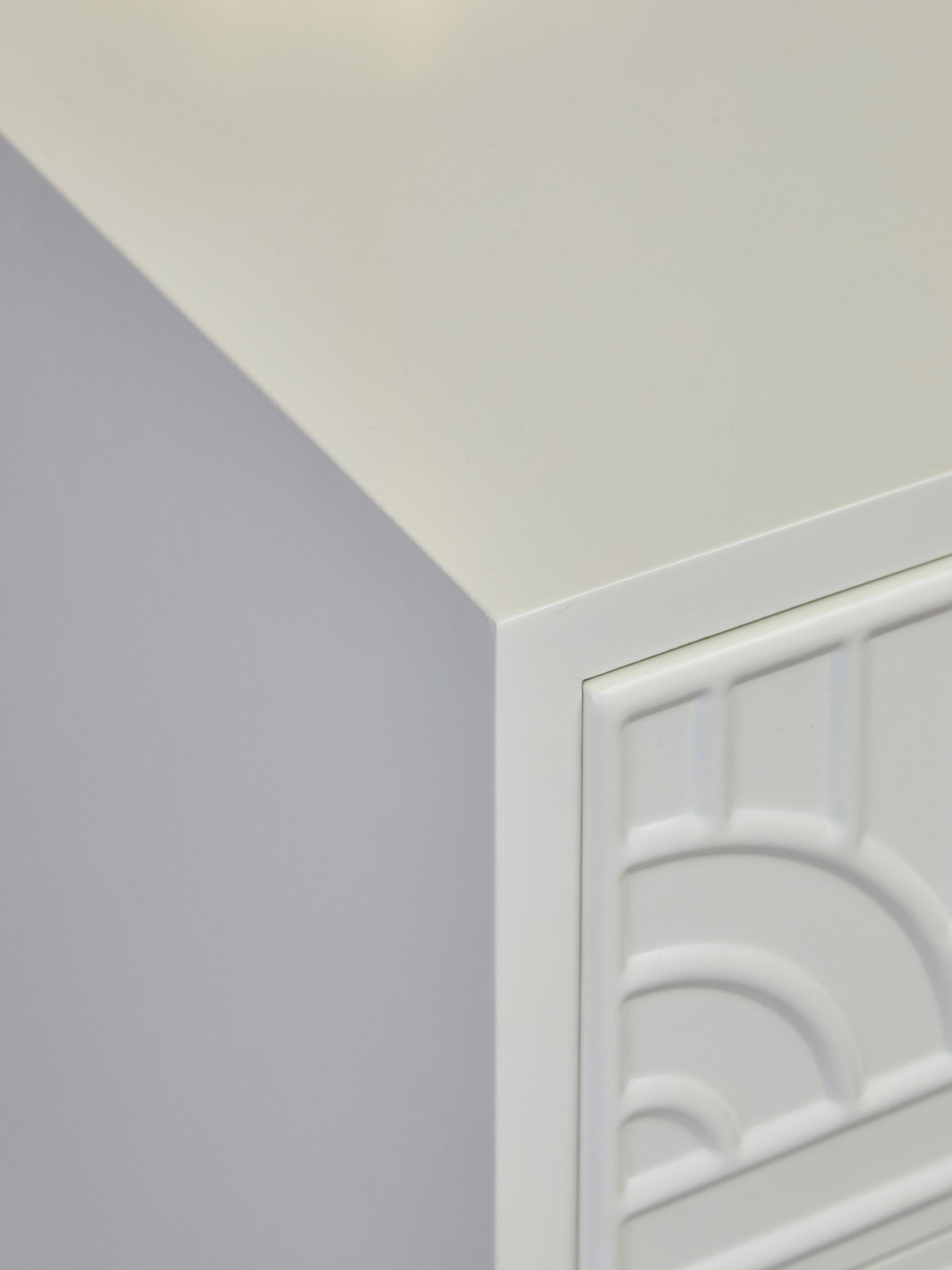 Danta Two Drawer Side Table in Off White