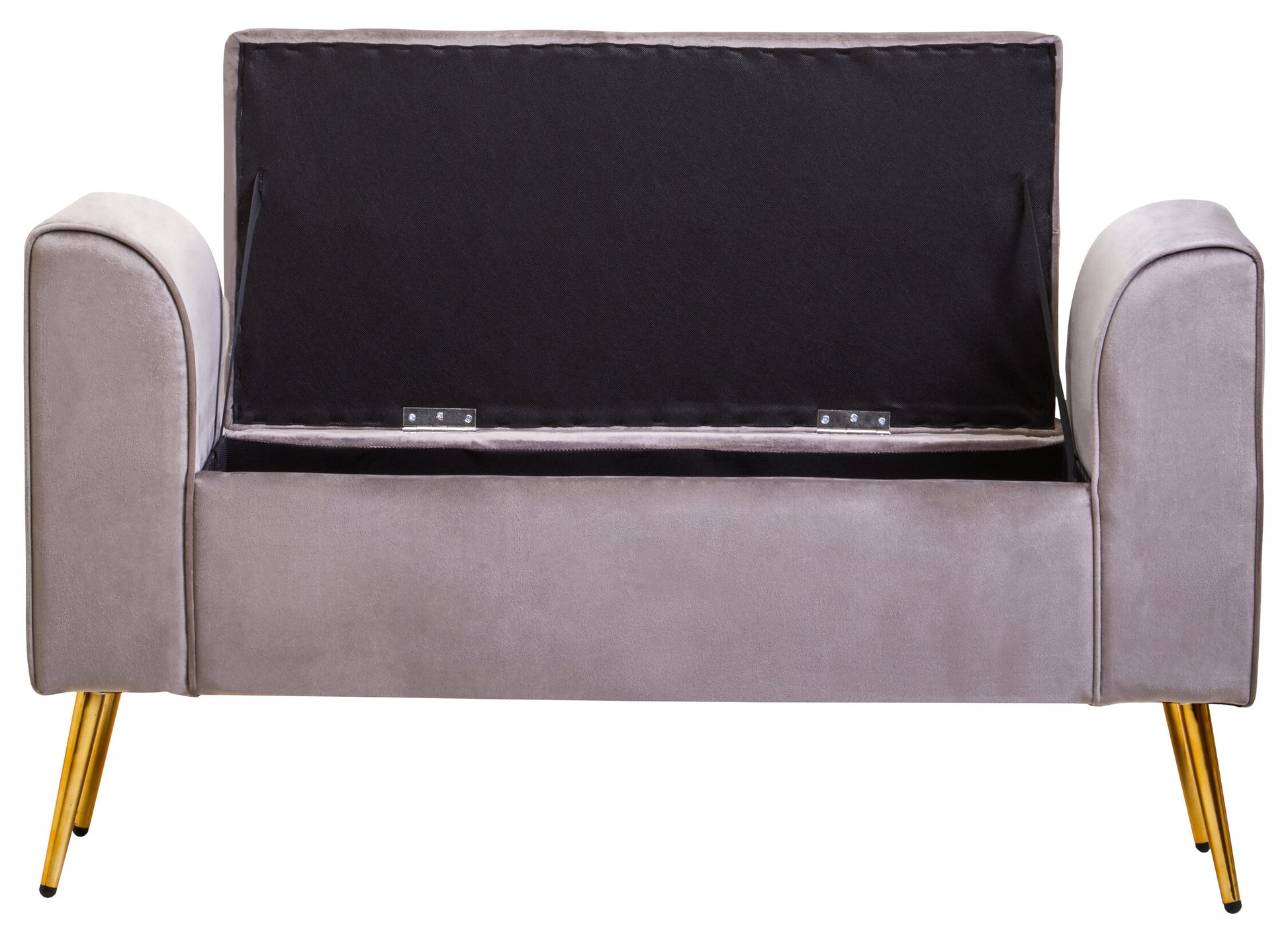 Loretta Mink Velvet Ottoman Storage Bench