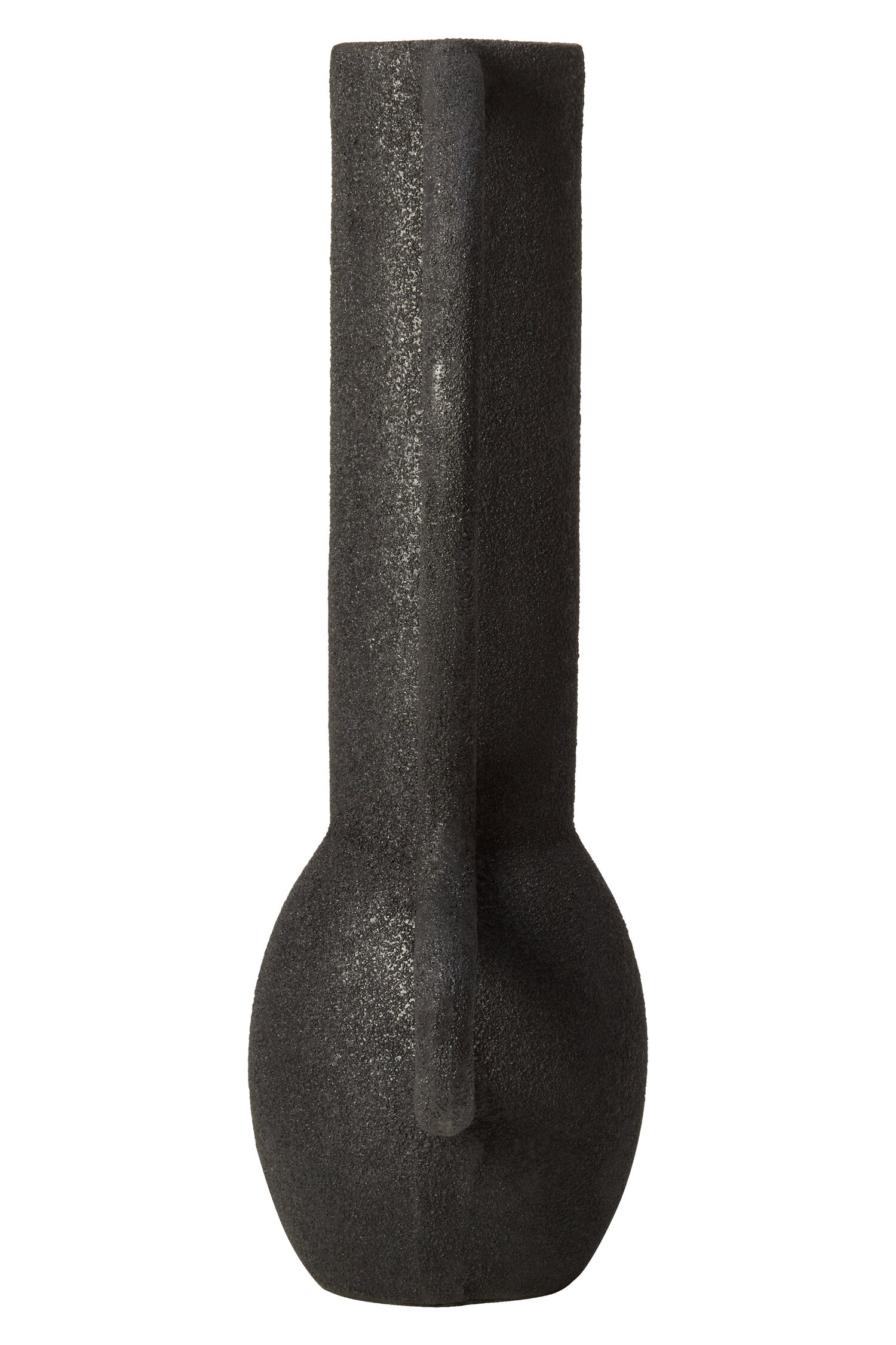 Deriva Large Textured Black Vase