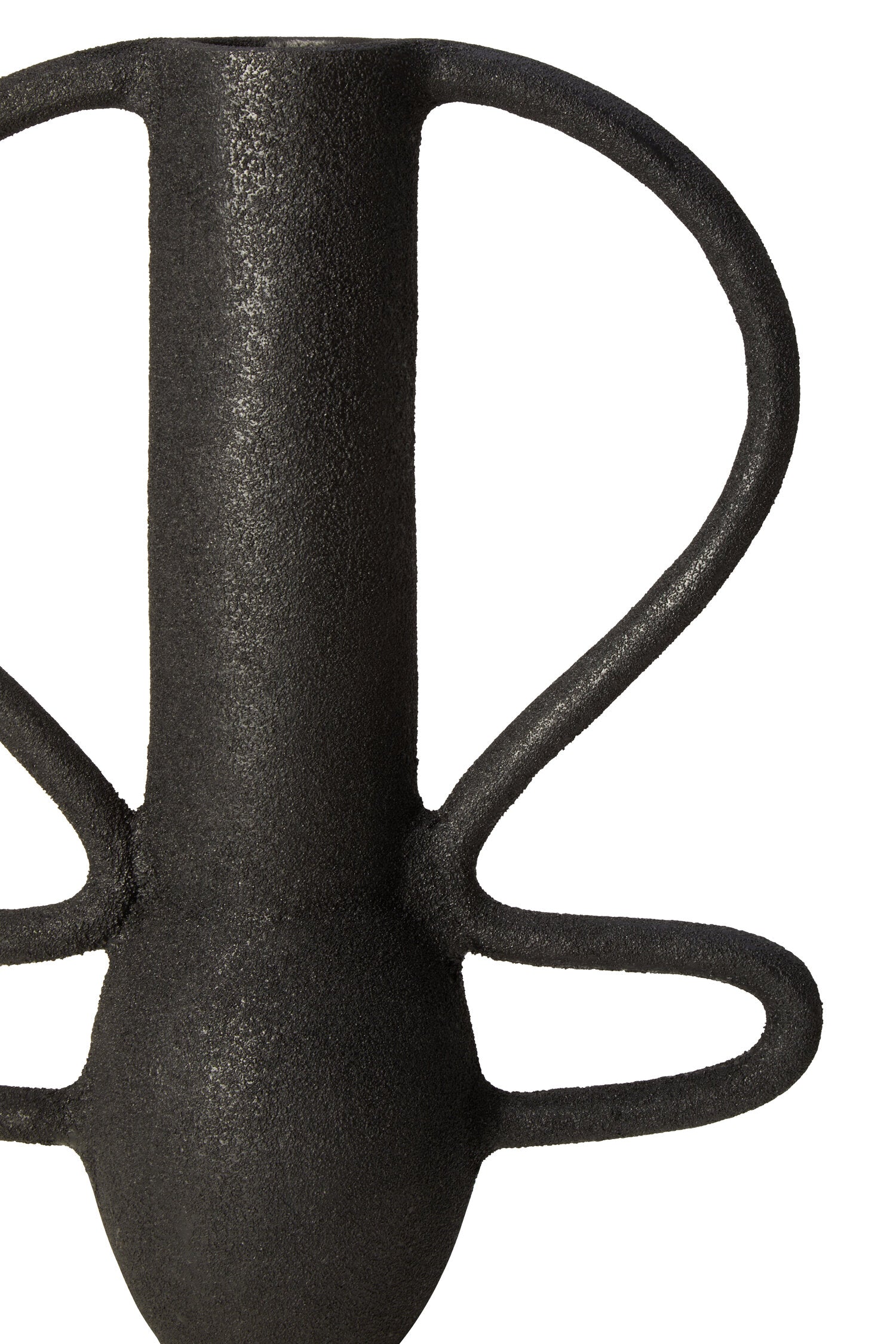 Deriva Large Textured Black Vase