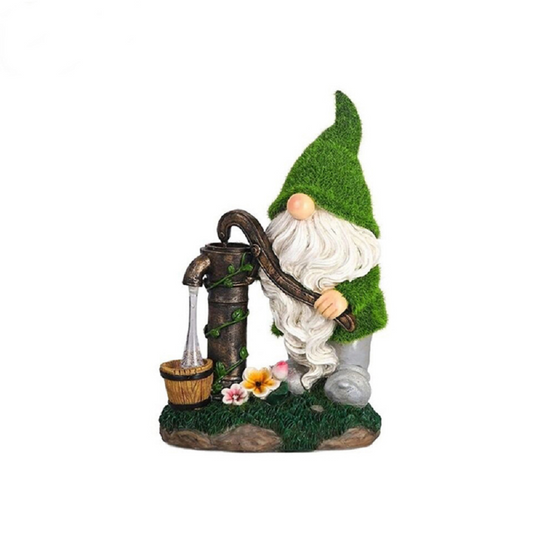 Outdoor Patio Yard Lawn Decoration Resin Statue Solar Lights Gnome Garden Ornaments Statues