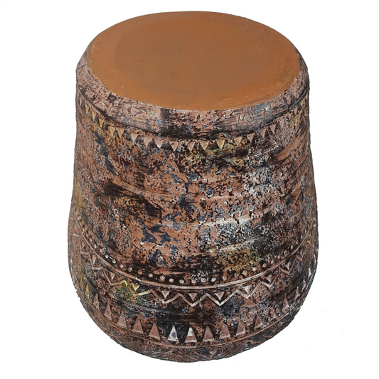 40cm x 32cm Aztec Large Composite Textured Vase Composite Plant Pot