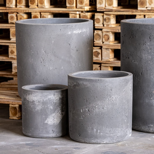 Aurella | Onyx Dusk – 85cm XXL Concrete Cylinder Planter – 365L Round Plant Pot