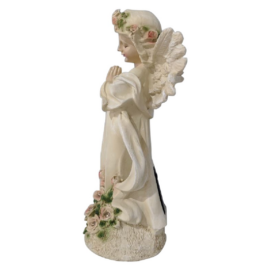 Angel Garden Ornaments Statue, Solar LED Garden Lights Resin Gardening Gift for Women