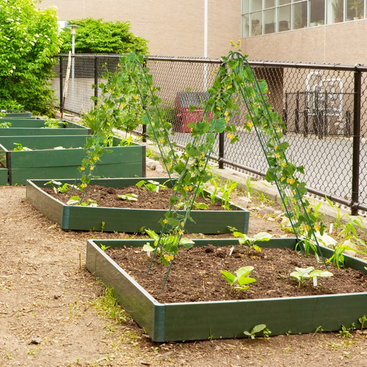 2 Pack Metal Garden Trellis for Climbing Plants Vegetables and Roses-Green