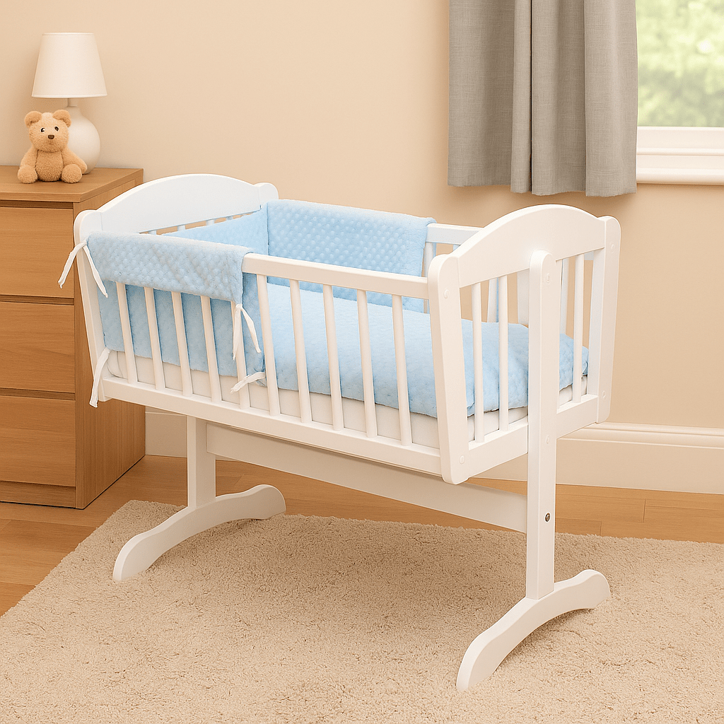 2pc Dimple Crib/Cradle Quilt & Bumper Bedding Set | Luxury Home Accessories | Heulog Glow