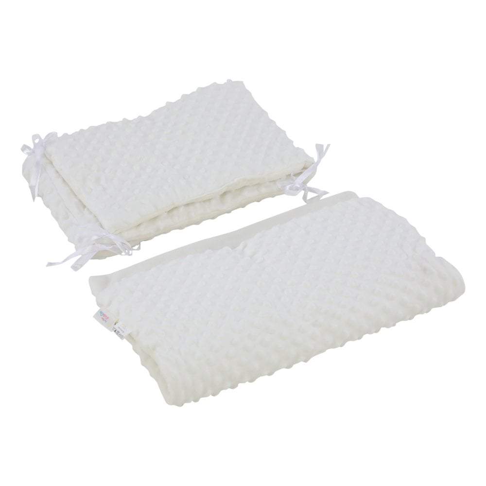 2pc Dimple Crib/Cradle Quilt & Bumper Bedding Set | Luxury Home Accessories | Heulog Glow