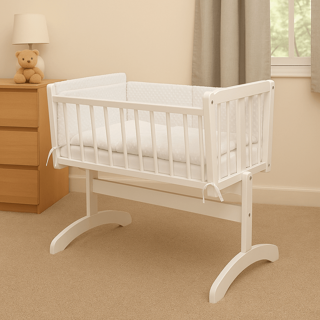 2pc Dimple Crib/Cradle Quilt & Bumper Bedding Set | Luxury Home Accessories | Heulog Glow