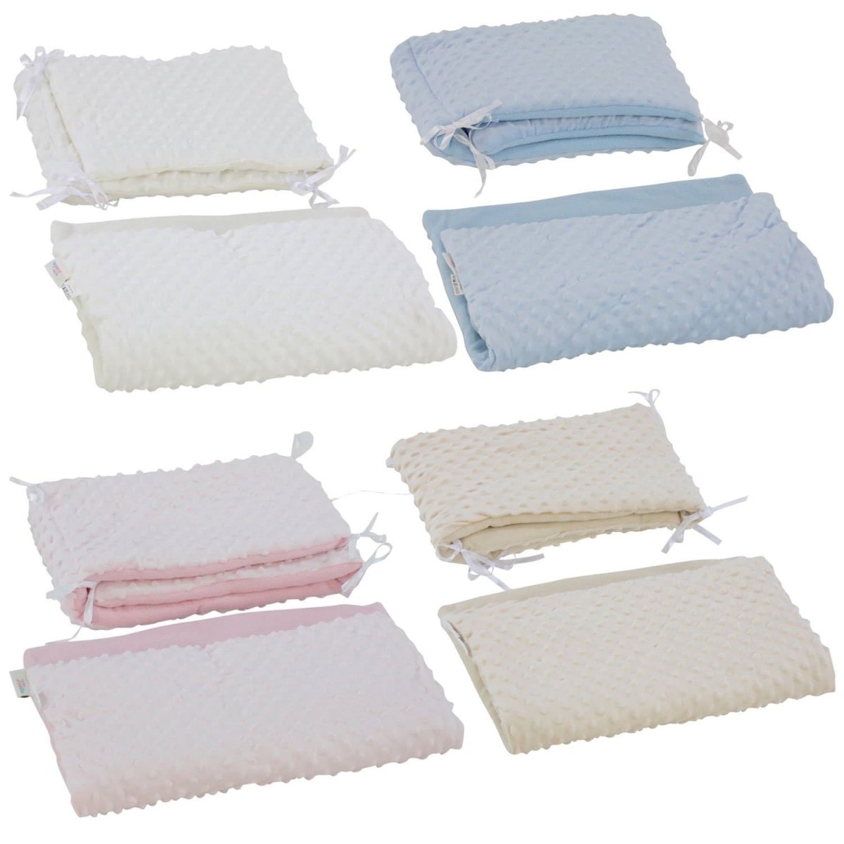 2pc Dimple Crib/Cradle Quilt & Bumper Bedding Set | Luxury Home Accessories | Heulog Glow