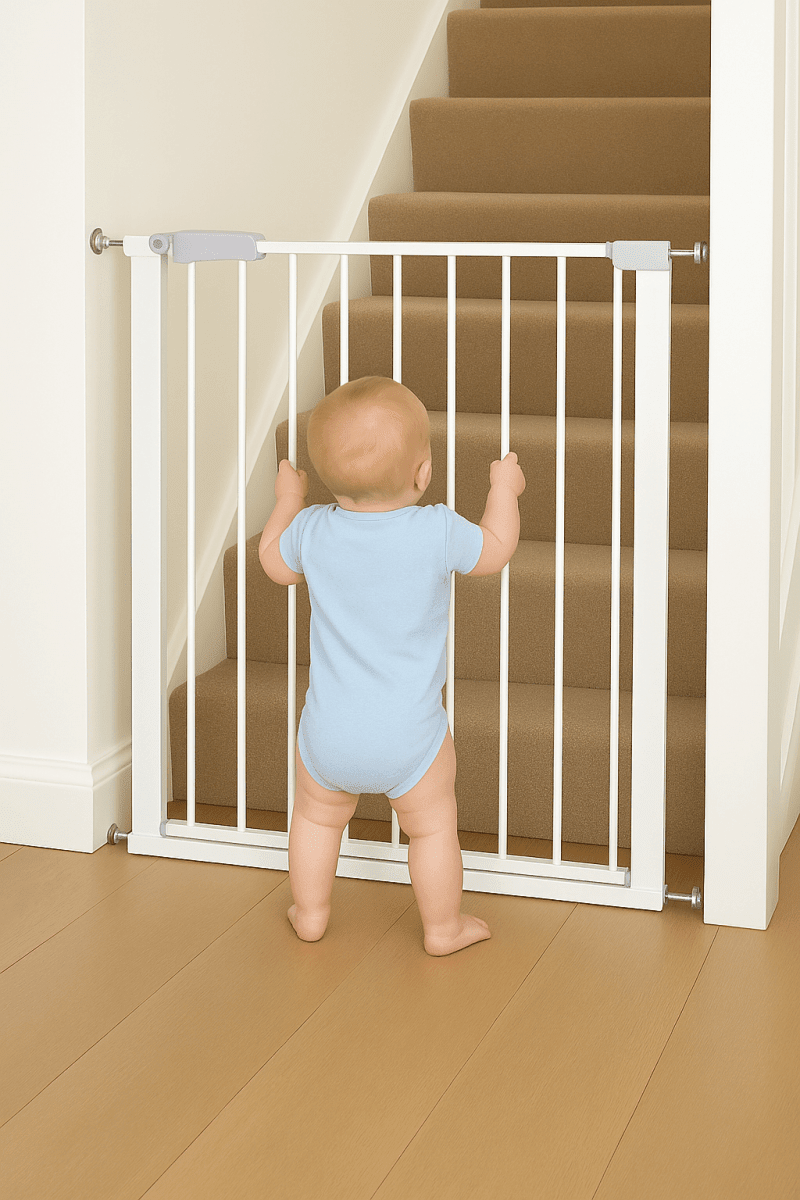 2x FYLO Baby Safety Stair Gate Pressure Fit Extra Wide | Luxury Home Accessories | Heulog Glow