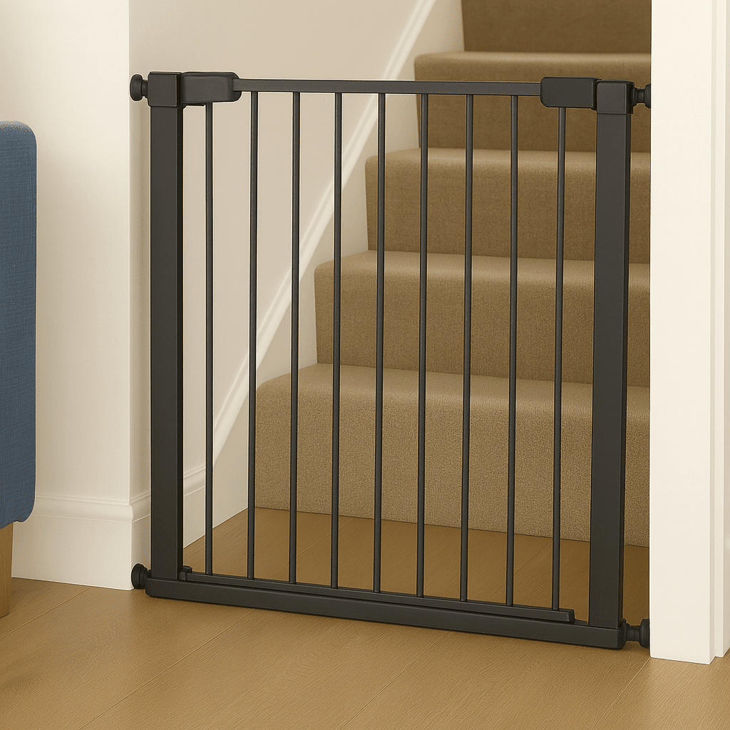 2x FYLO Baby Safety Stair Gate Pressure Fit Extra Wide - Grey | Luxury Home Accessories | Heulog Glow