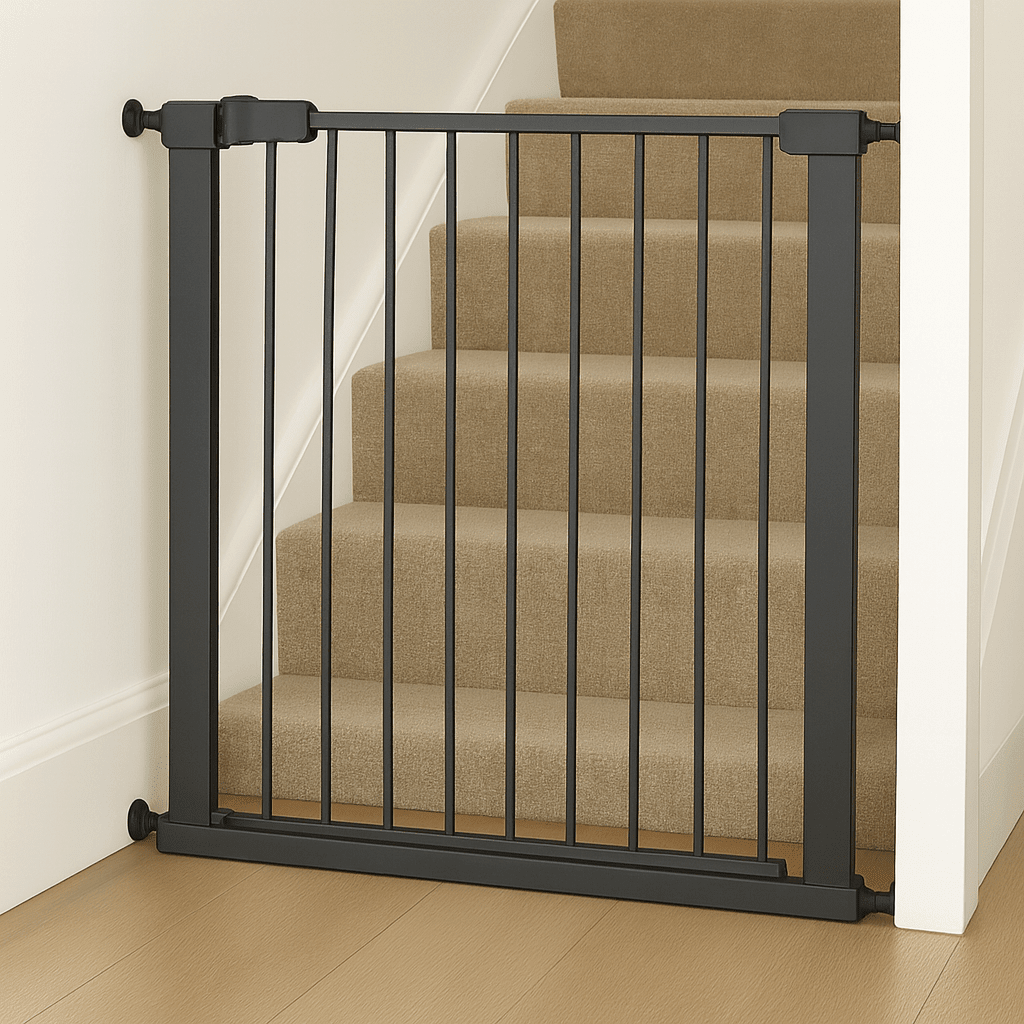 2x FYLO Baby Safety Stair Gate Pressure Fit Extra Wide - Grey | Luxury Home Accessories | Heulog Glow