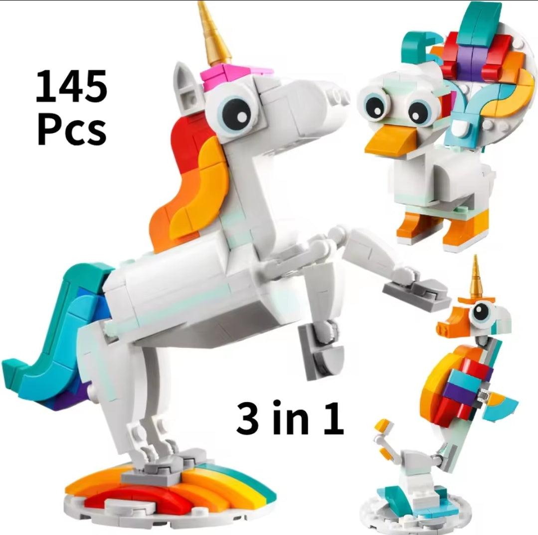 3-in-1 Unicorn, Duck, Seal Bullding Set | Luxury Home Accessories | Heulog Glow