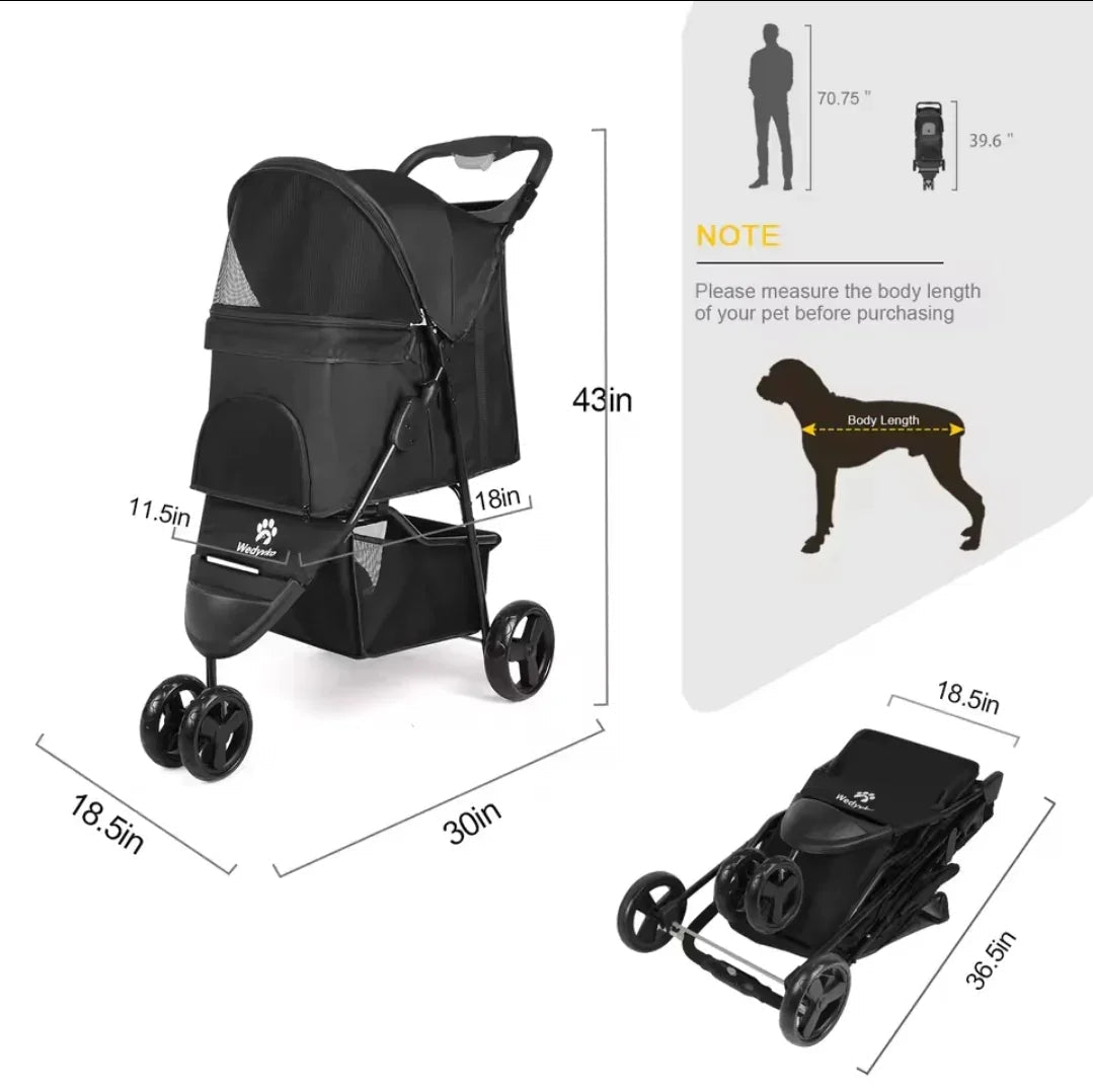 3 Wheel Dog Shack UK! Pushchair Stroller | Luxury Home Accessories | Heulog Glow