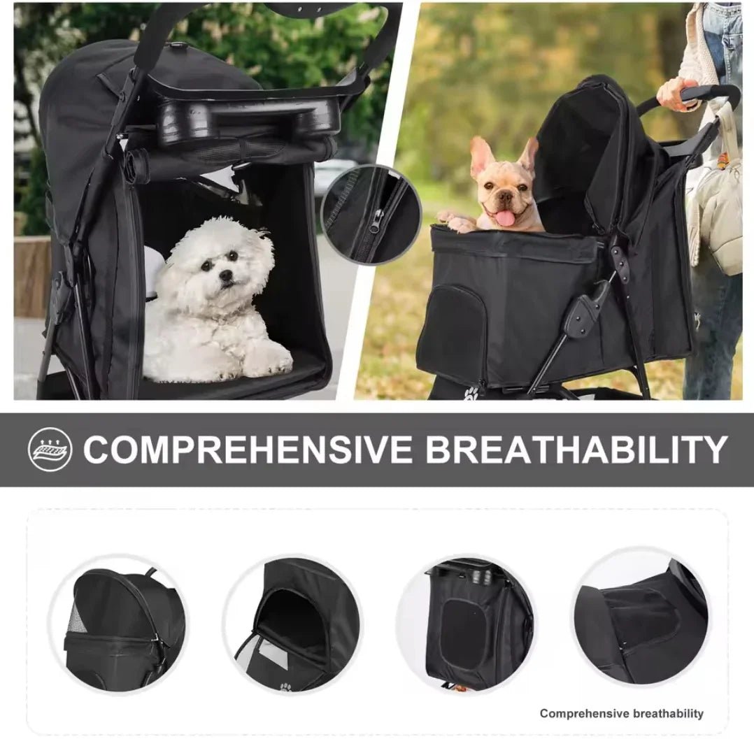 3 Wheel Dog Shack UK! Pushchair Stroller | Luxury Home Accessories | Heulog Glow