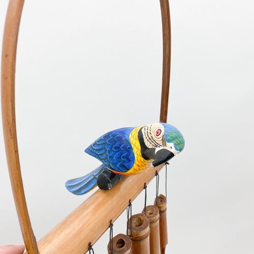 30CM PARROT ON SHELF WINDCHIME