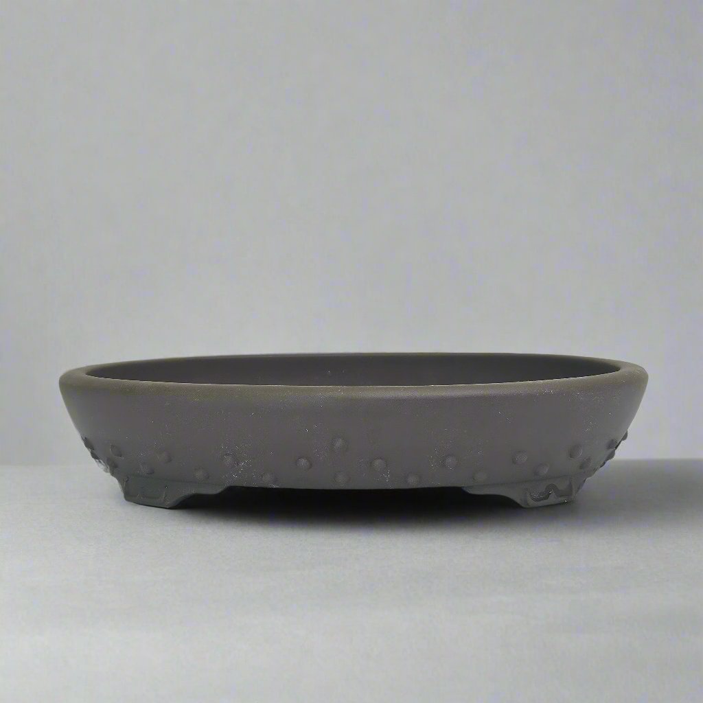 30cm Premium Unglazed Bonsai Pot | Oval | 30cm x 24cm x 6cm | Brown | Luxury Home Accessories | Heulog Glow