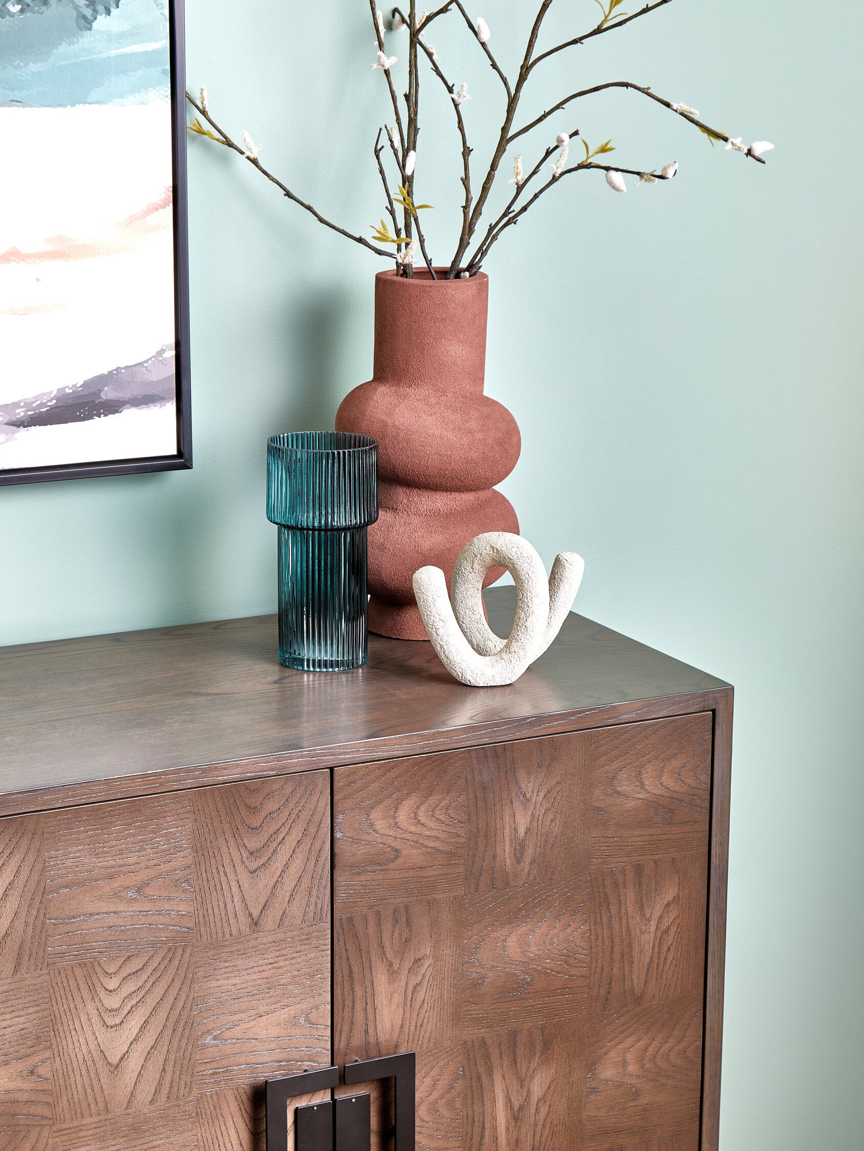 Dimaro Antique Grey Four Door Sideboard