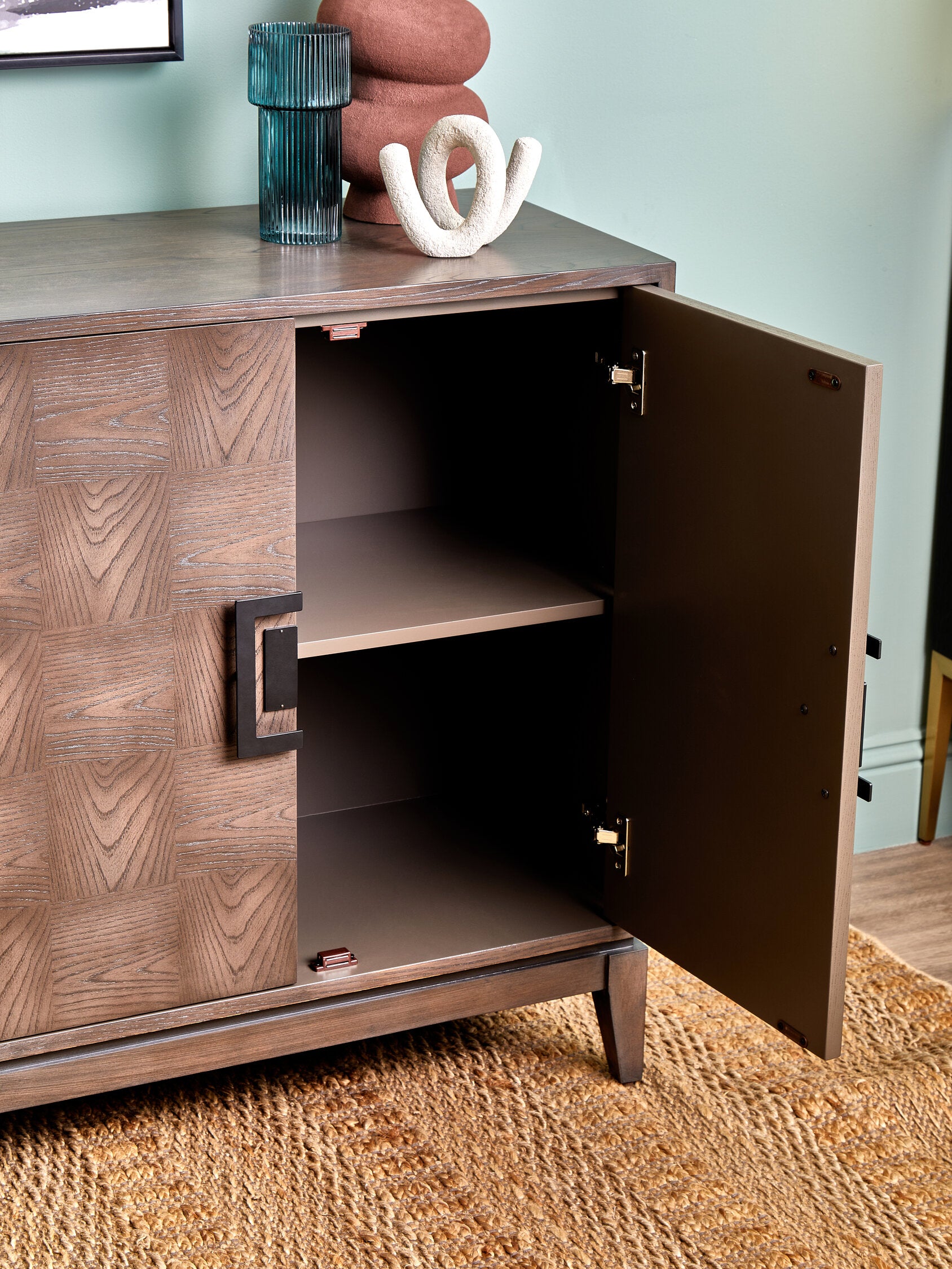 Dimaro Antique Grey Four Door Sideboard
