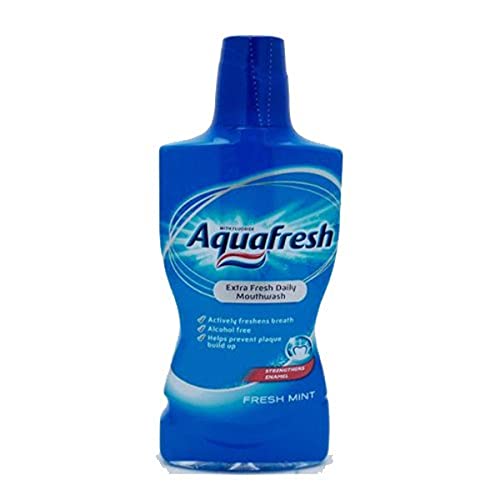 Metropharm Aqua Fresh Daily Mouthwash-Mint, 500 ml (Packaging May Vary)