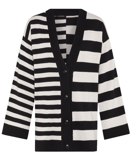Multi-Striped Wool & Cashmere Knitted Cardigan